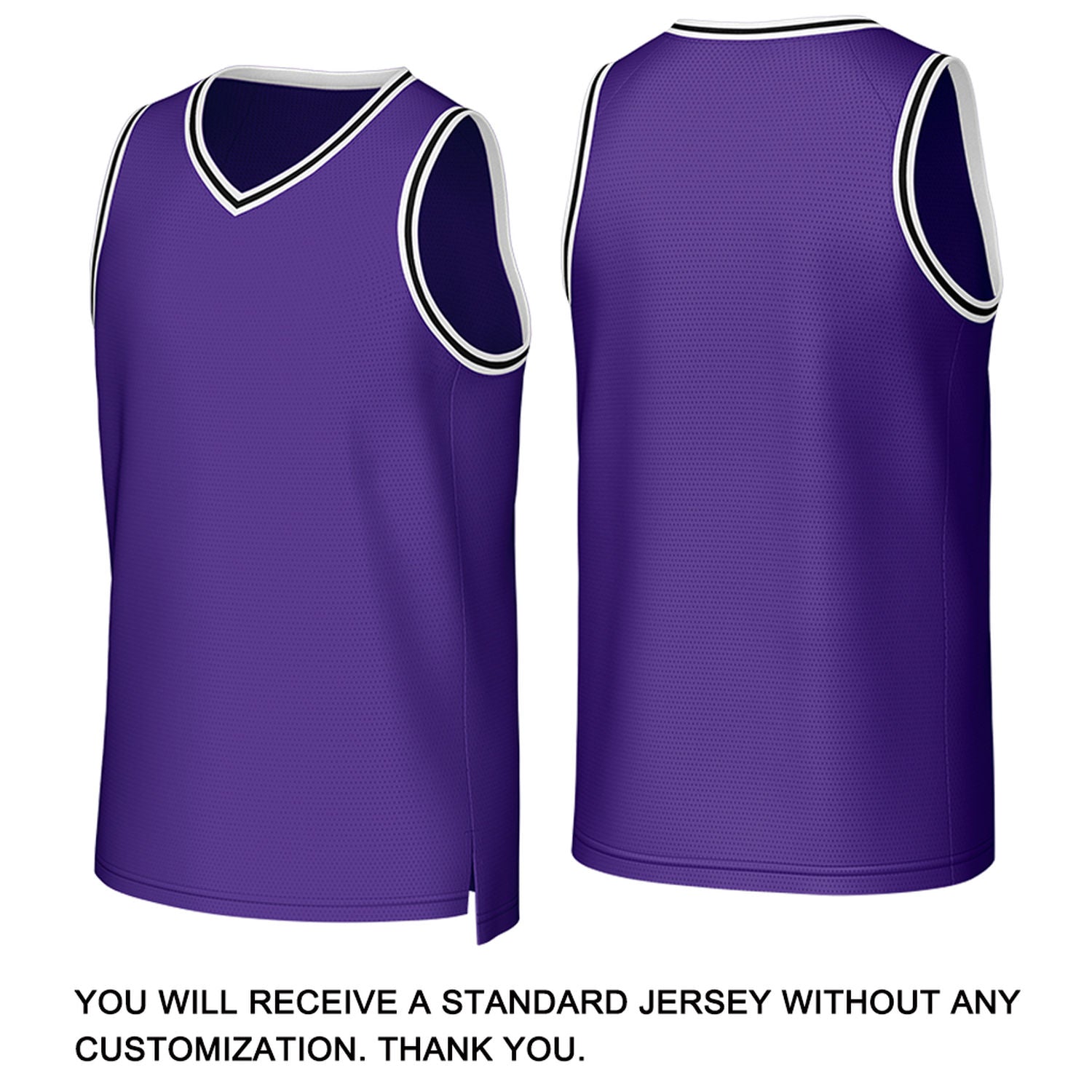 Custom Purple & White Mesh Basketball Jersey | Personalized Name & Number Team Uniform