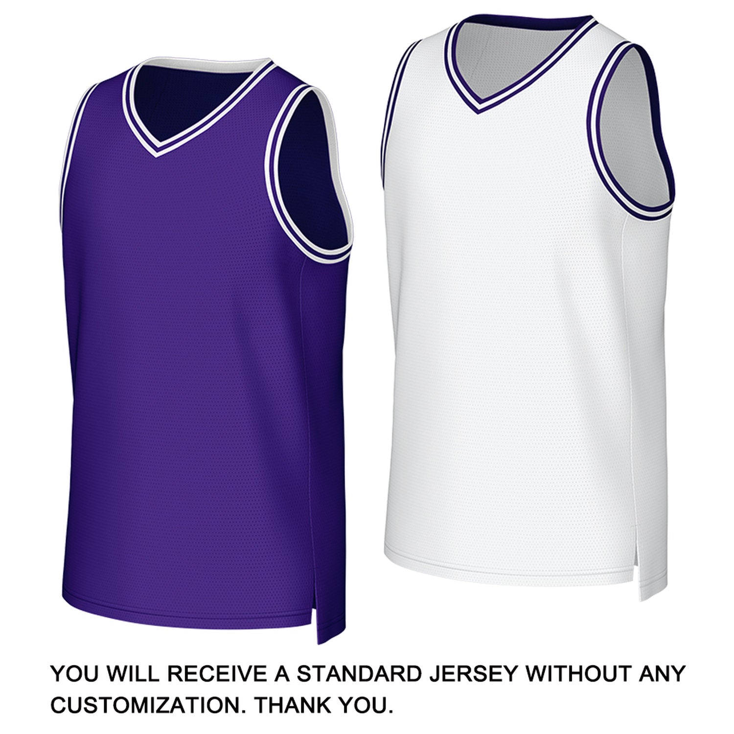 Custom Purple & White Reversible Basketball Jersey | Personalized Team Uniform
