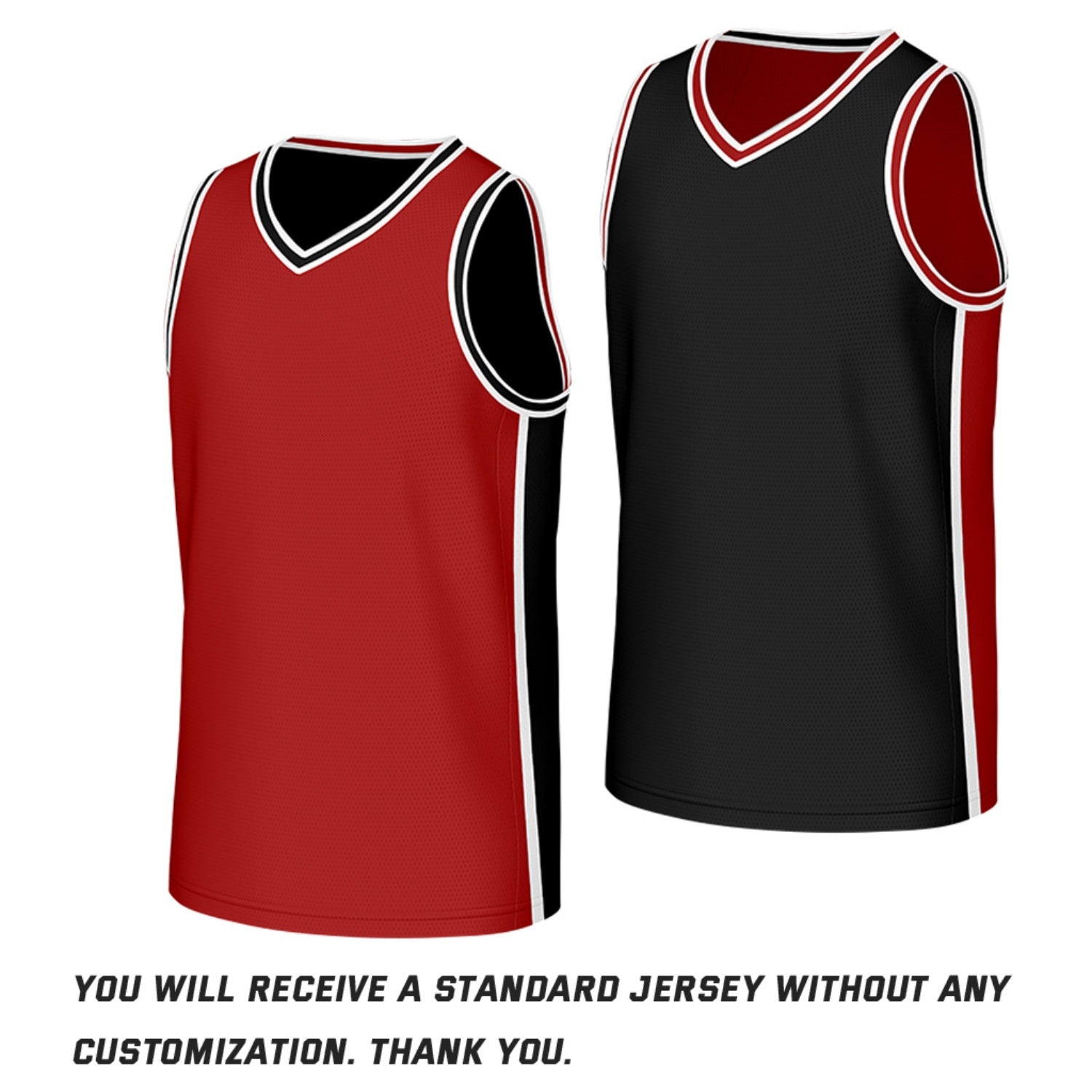 Custom Red & Black Reversible Basketball Jersey | Personalized Team Jerseys with Name Number Logo