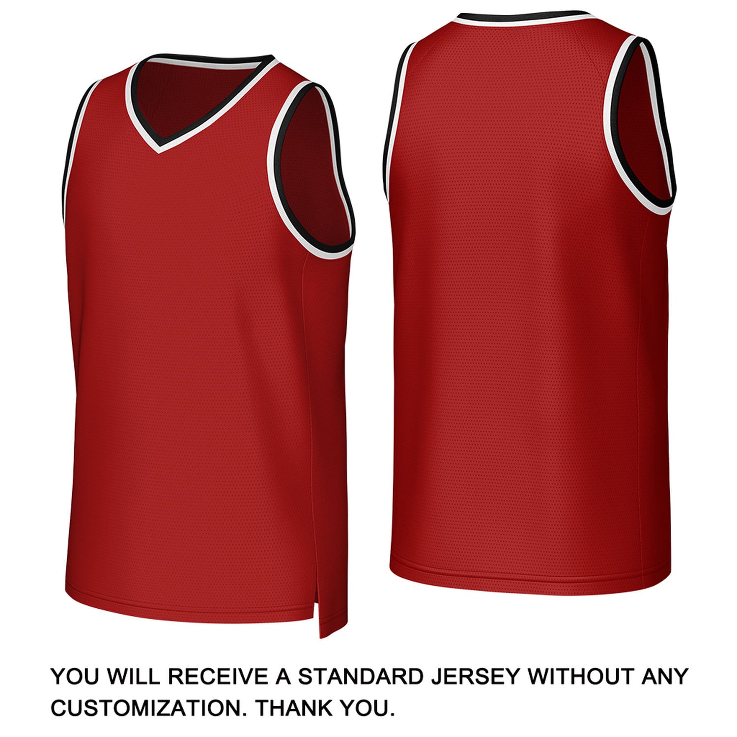 Custom Red Basketball Jersey | Personalized Name & Number Team Uniform