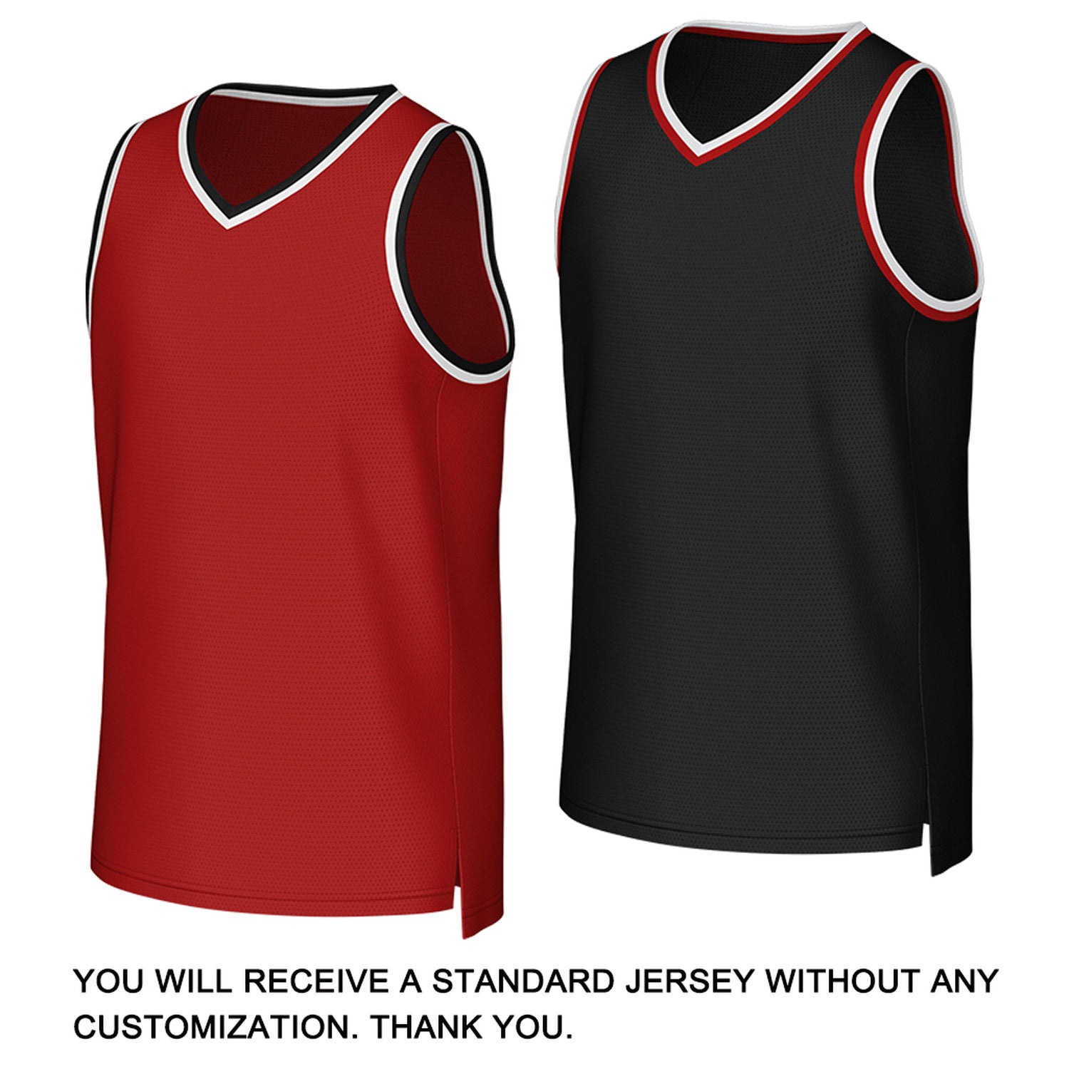 Custom Red & Black Reversible Basketball Jersey | Personalized Team Uniform