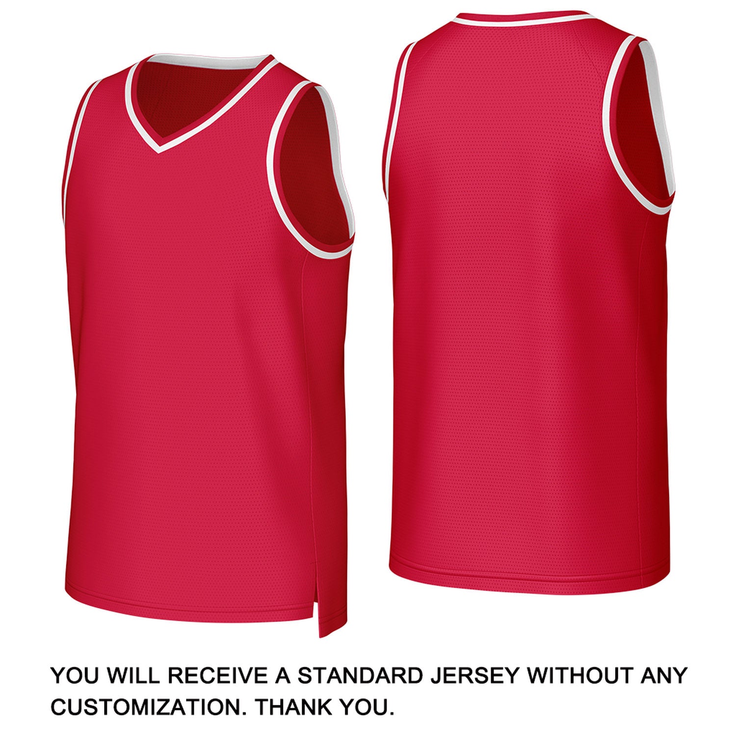 Custom Red & White Basketball Jersey | Personalized Name & Number Team Uniform
