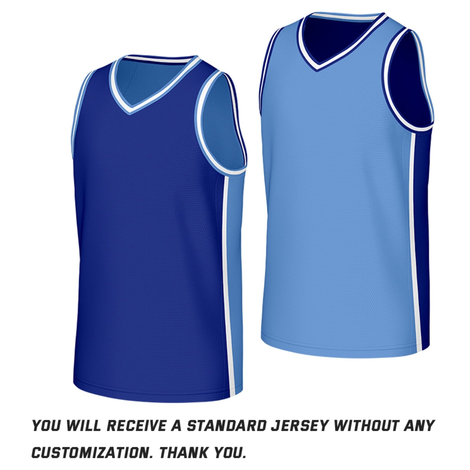 Custom Navy & Light Blue Reversible Basketball Jersey | Personalized Team Jerseys with Name Number Logo