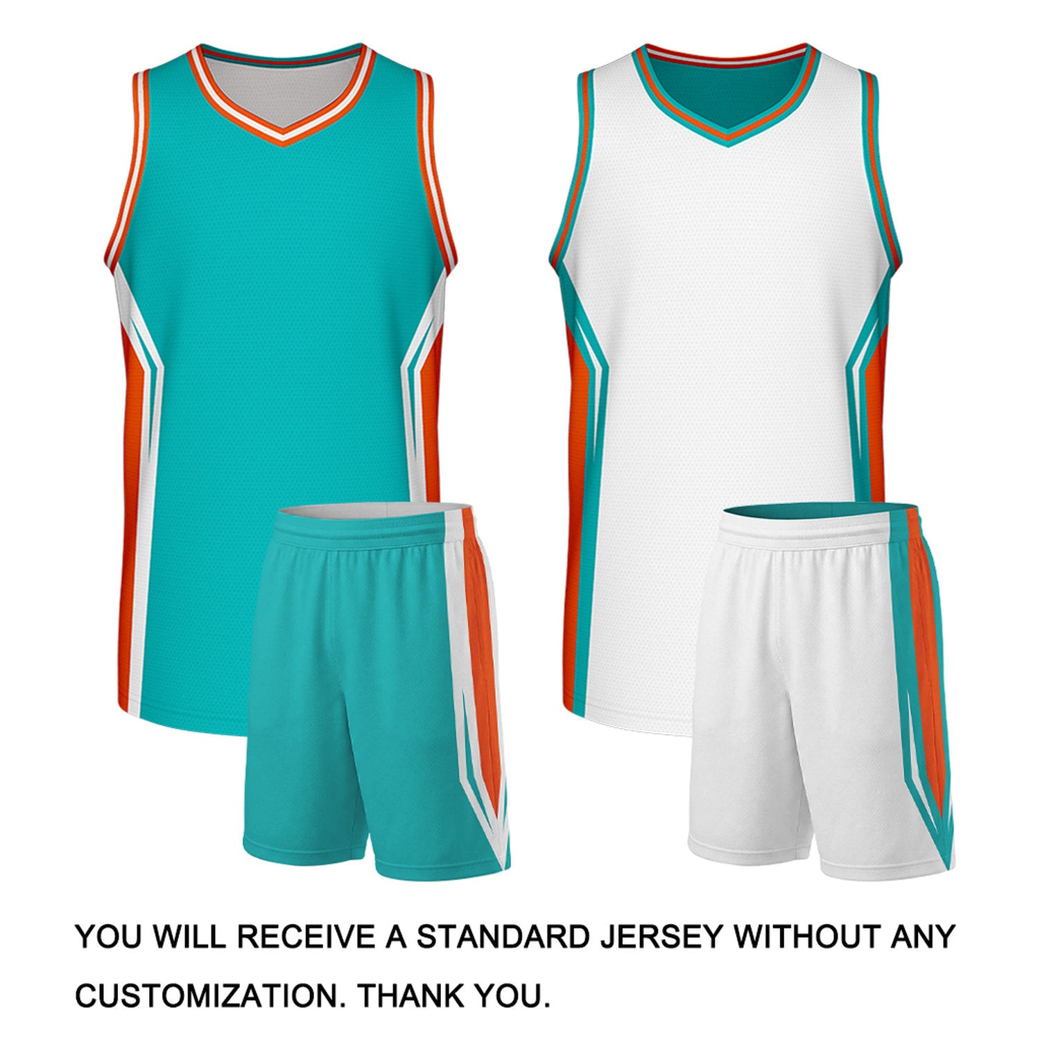 Custom Teal & White Reversible Basketball Uniform Set | Personalized School Team Uniforms for Adult & Youth