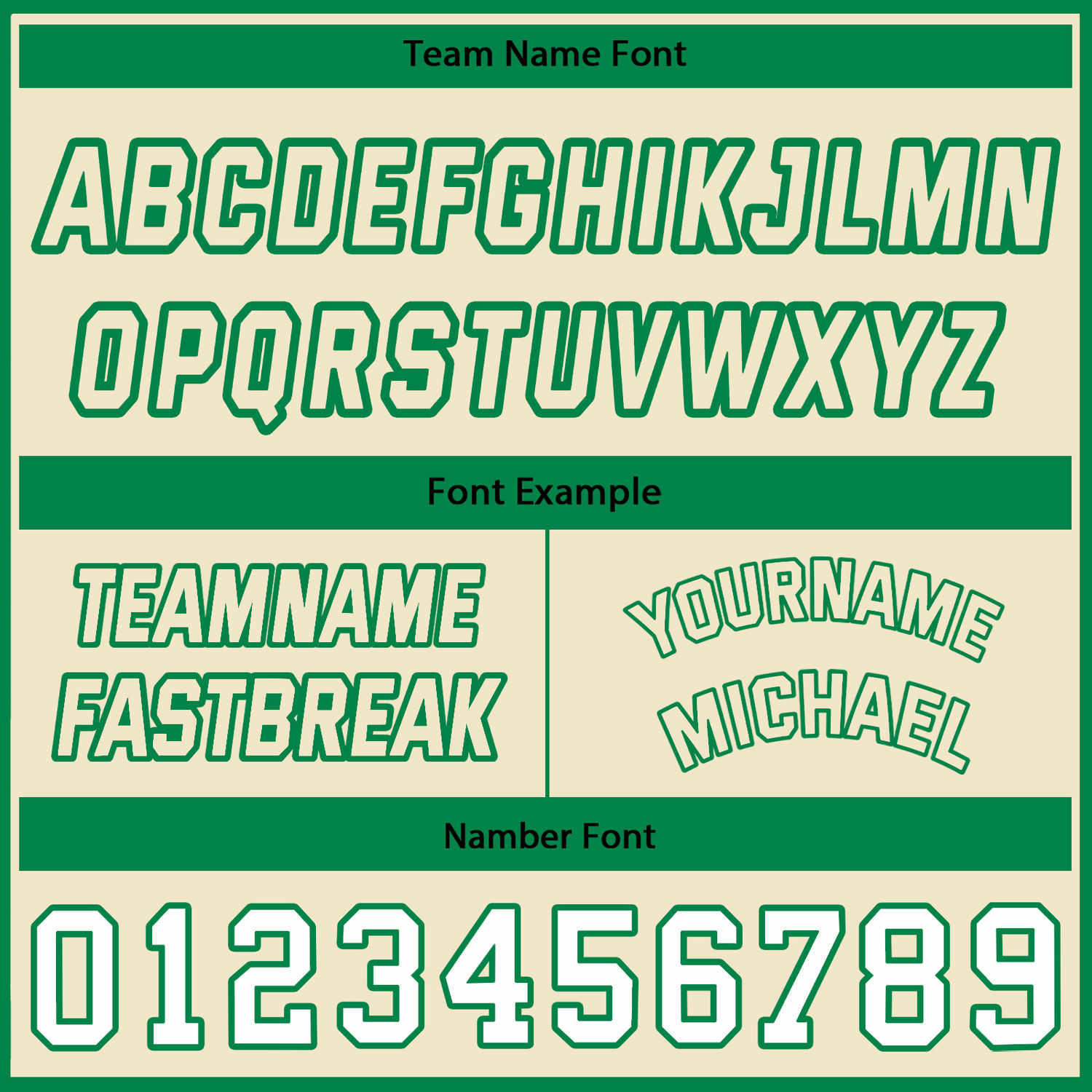 Custom Reversible Beige Green Basketball Jersey | Personalized Team Name & Number - Vosoli