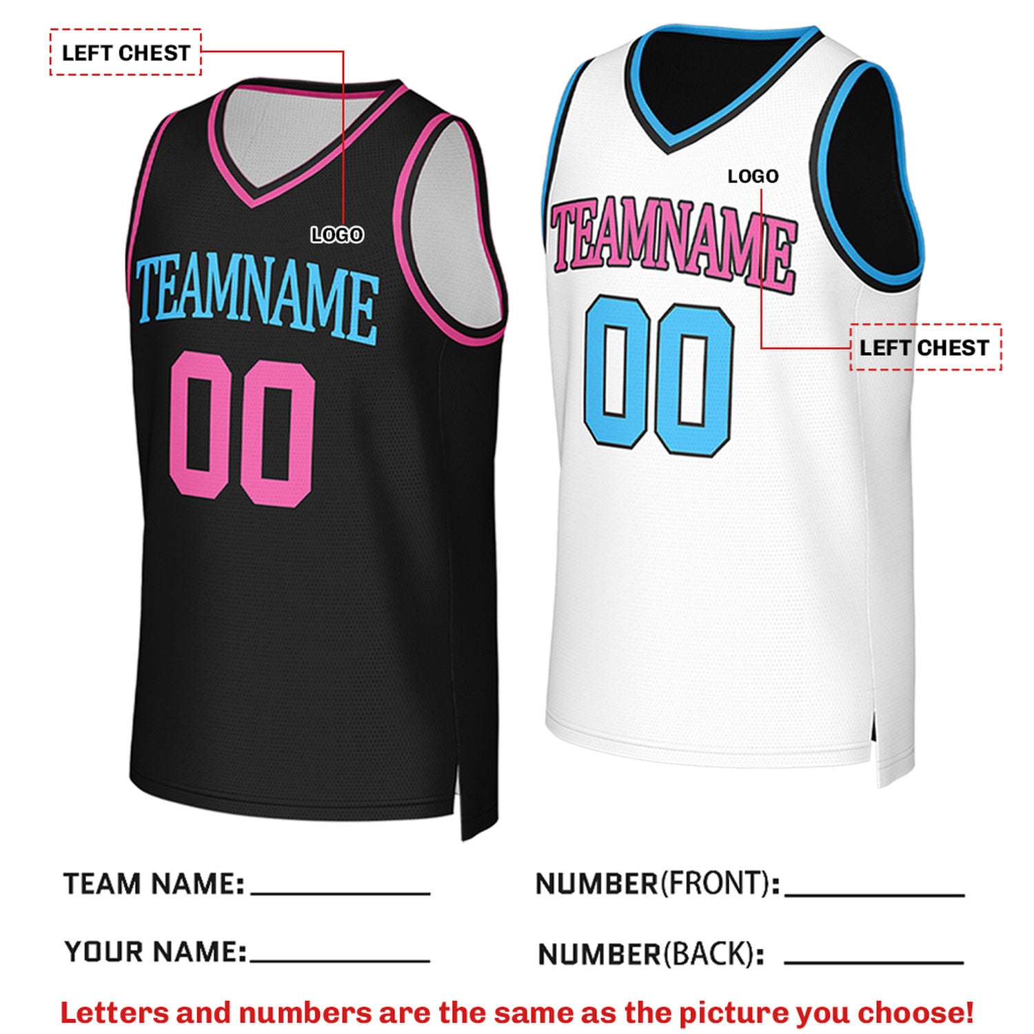 Custom Reversible Black & White Mesh Basketball Jersey | Personalized Team Jersey | Vosoli