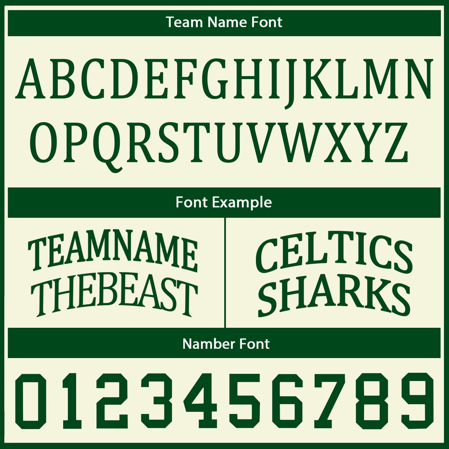 Custom Reversible Cream Dark Green Basketball Uniform Set | Team Name & Number - Vosoli