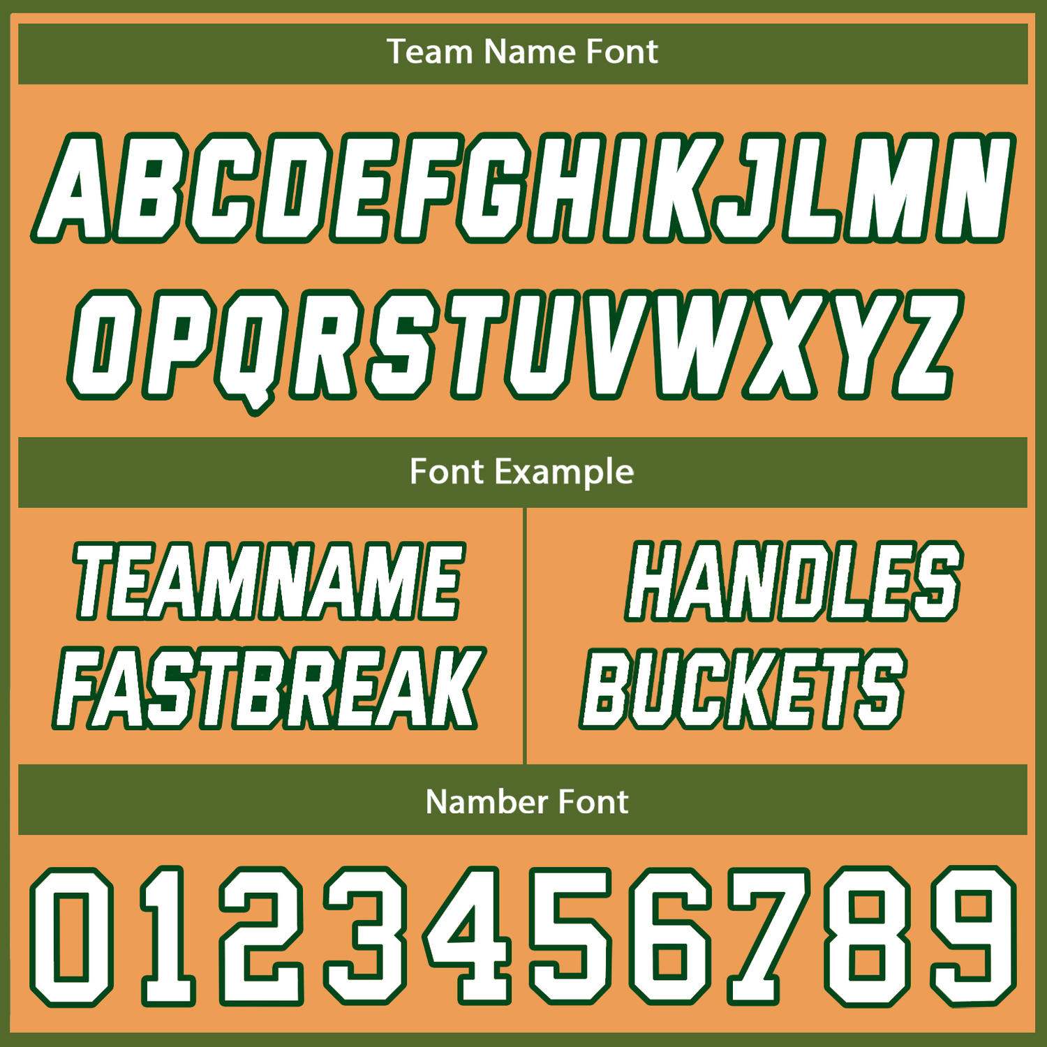 Custom Reversible Green Cream Orange Basketball Uniform Set | Team & Player Name - Vosoli