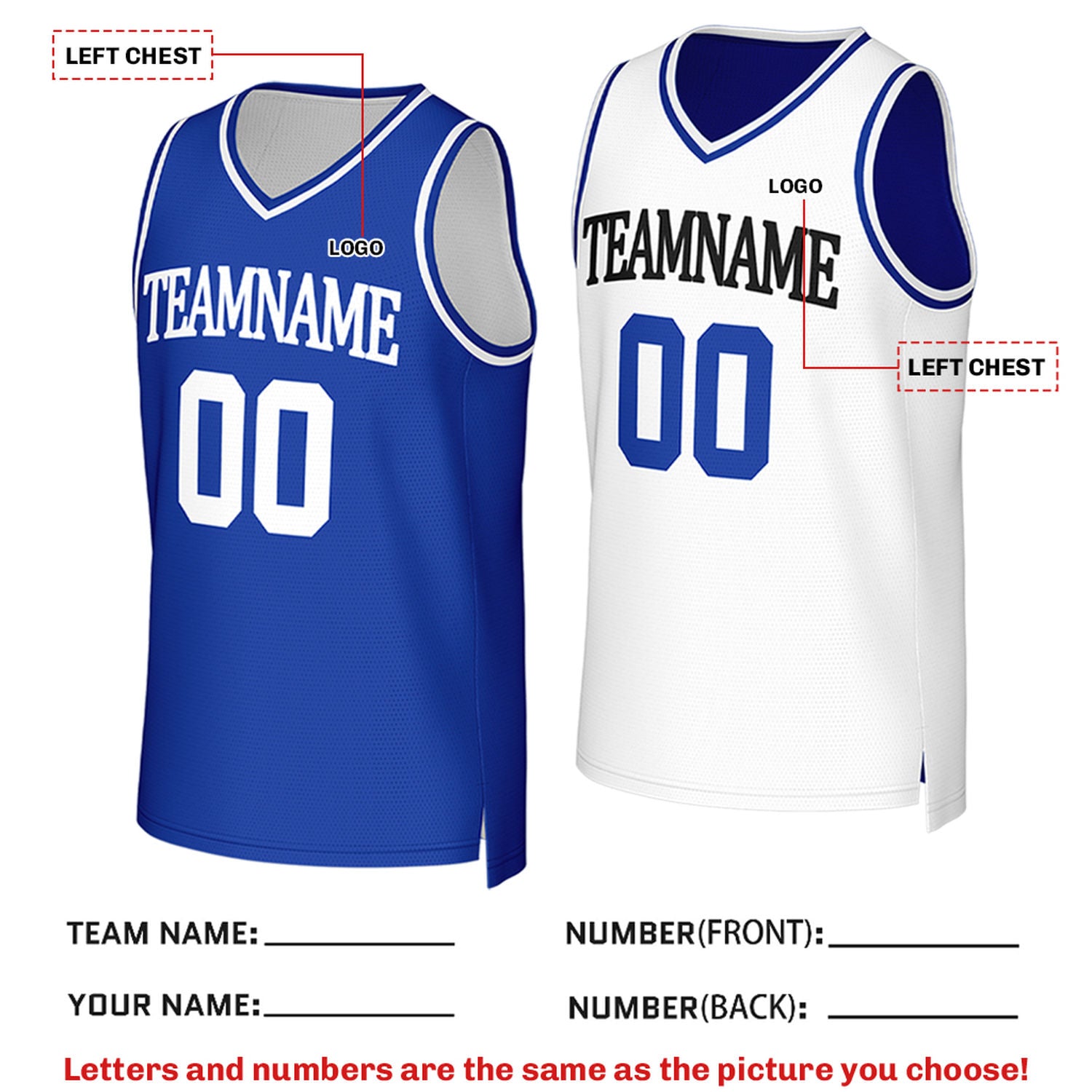 Custom Reversible Navy Blue & White Mesh Basketball Jersey | Personalized Team Jersey | Vosoli