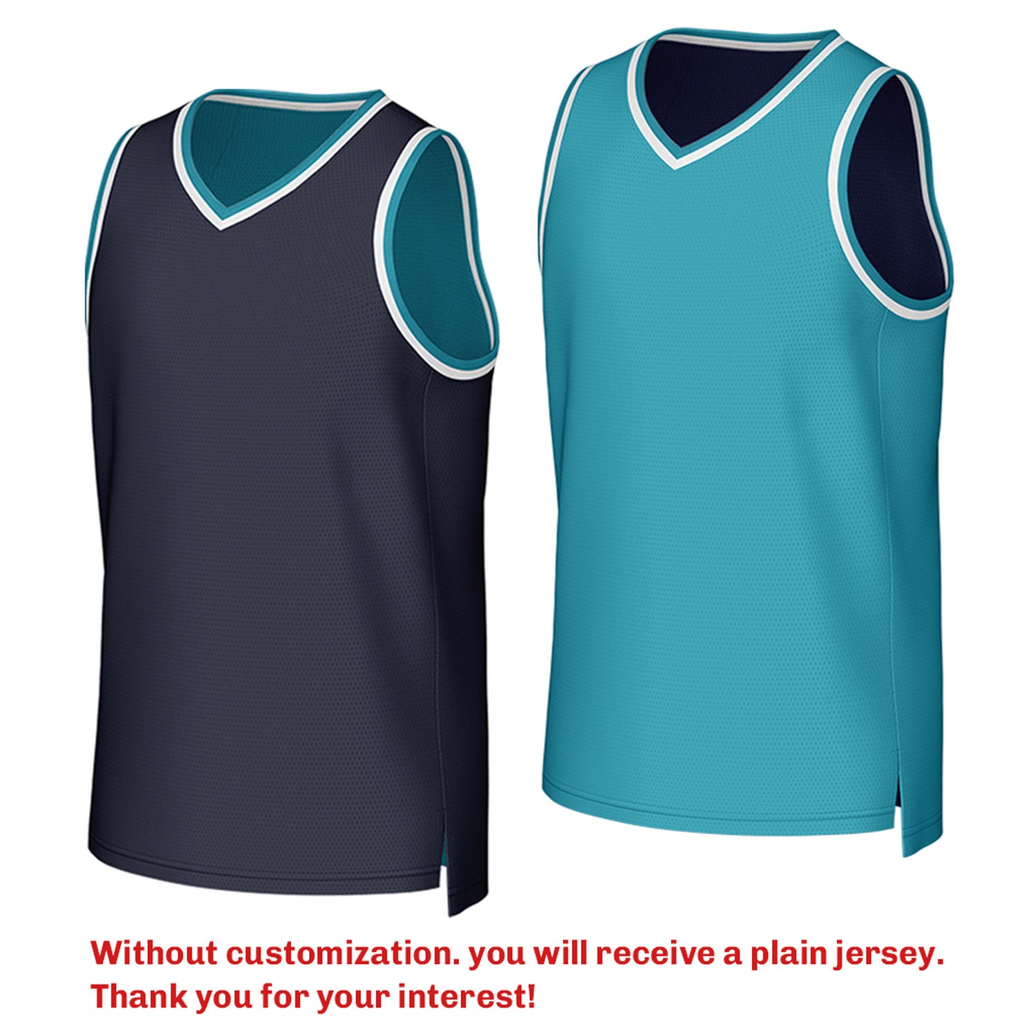 Custom Reversible Navy & Teal Mesh Basketball Jersey | Personalized Team Jersey | Vosoli