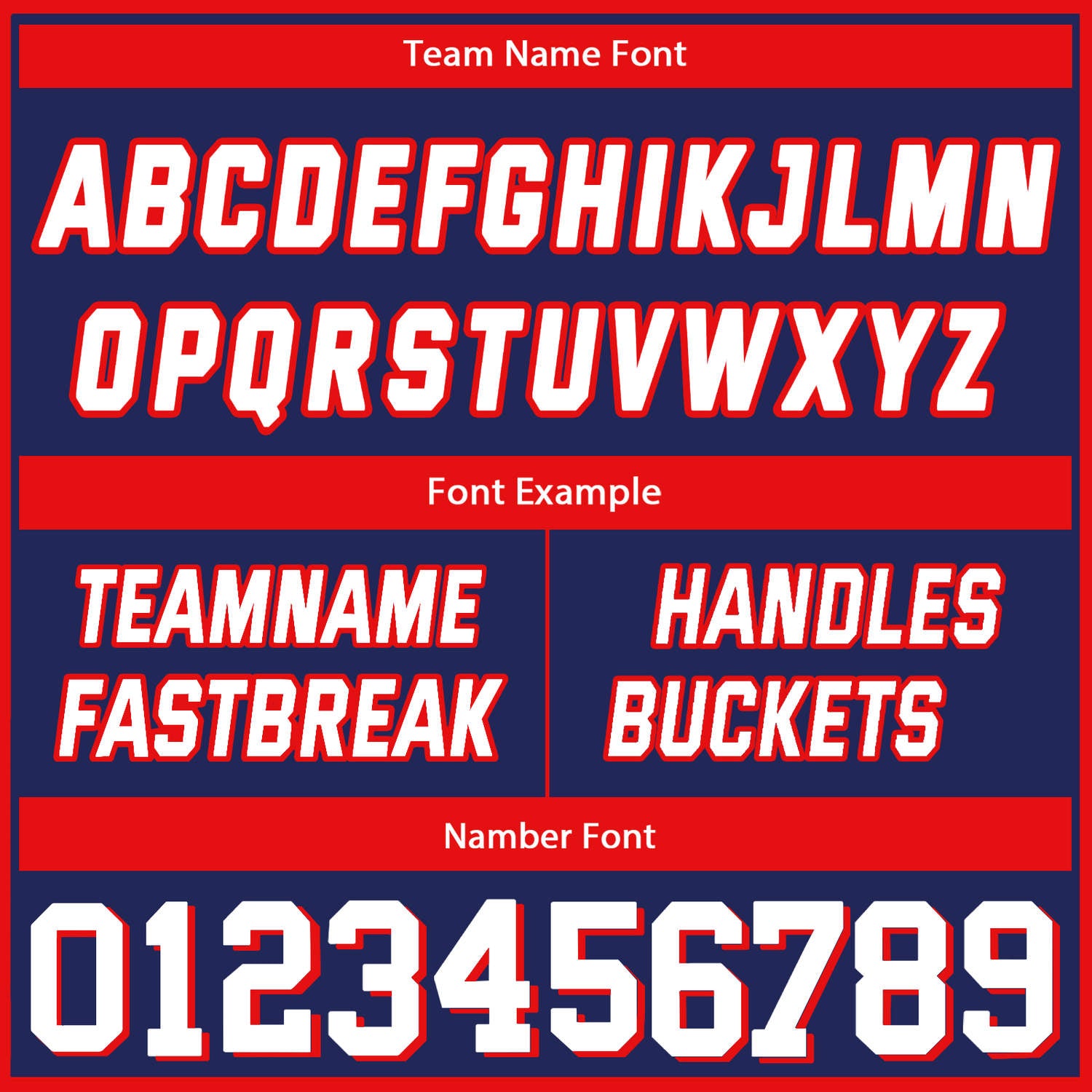 Custom Reversible Navy White Red Basketball Uniform Set | Team Name & Number - Vosoli