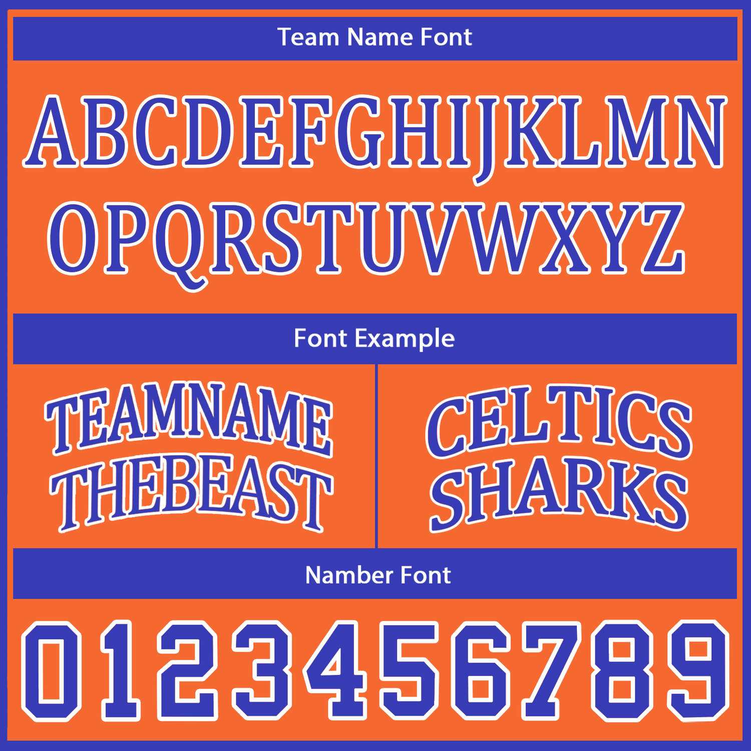 Custom Reversible Orange & Royal Blue Basketball Uniform Set | Personalized for Team Sports Practice - Vosoli