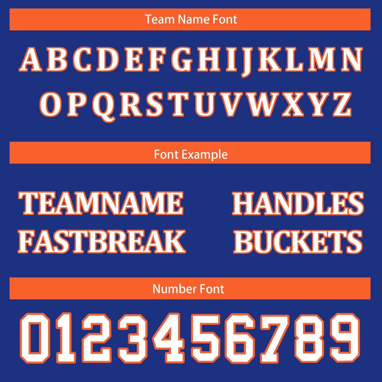 Custom Reversible Royal Blue Orange Basketball Uniform Set | Team Name & Number - Vosoli