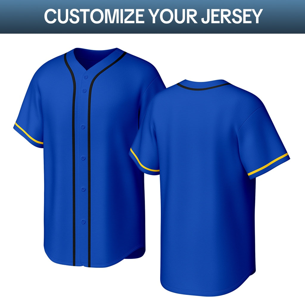 Custom Royal Blue Stitched Baseball Jersey | Personalized Name & Number | Team Uniform
