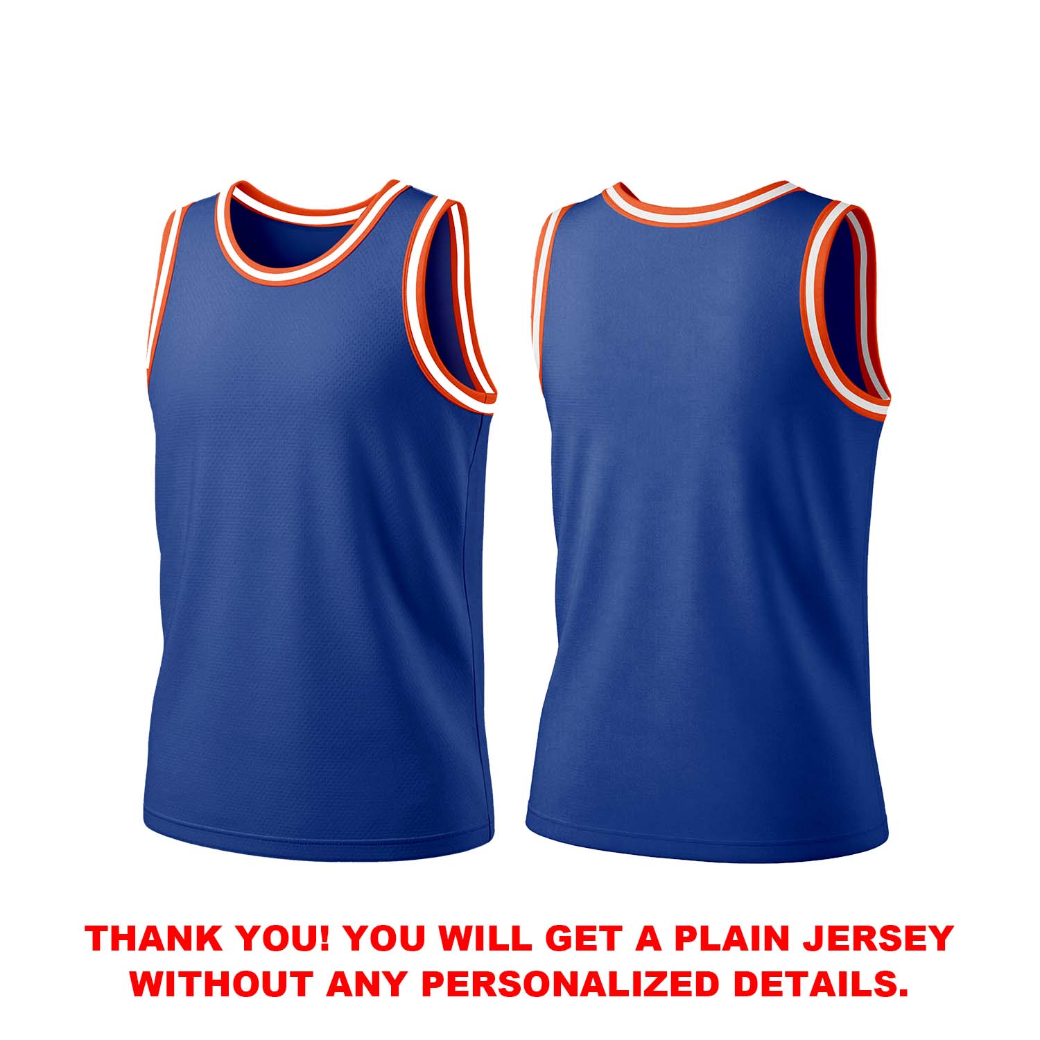Custom Royal Blue & Orange Mesh Basketball Jersey | Personalized Team Uniform
