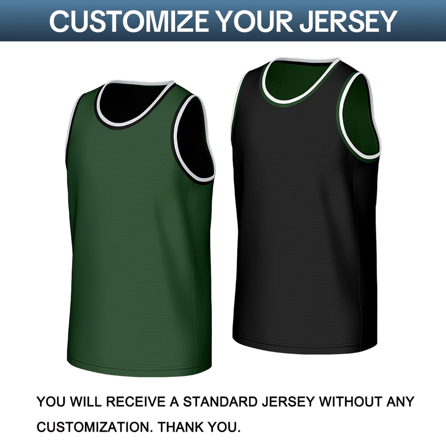Custom Green & Black Reversible Basketball Jersey | Personalized Sleeveless Mesh Jersey for Men Women Youth