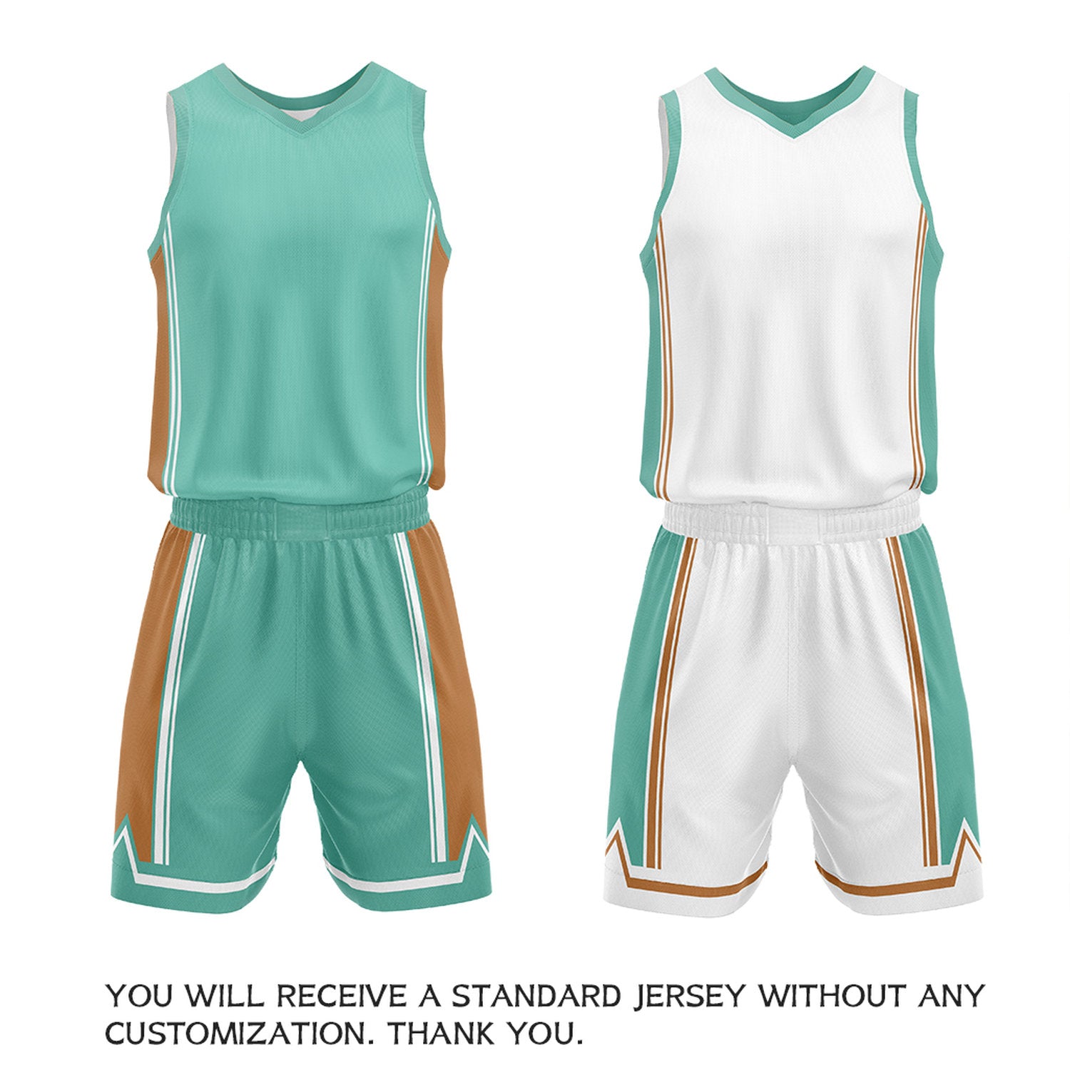Custom Teal & White Reversible Basketball Jersey Shorts Set | Personalized Full Vintage Team Uniform