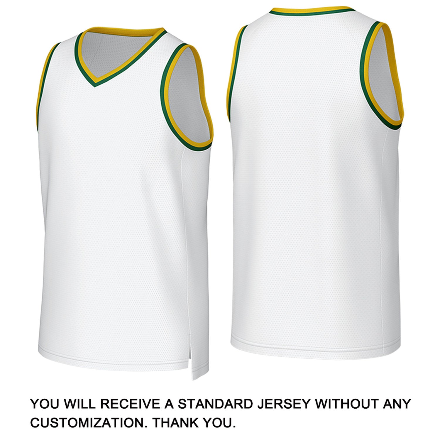 Custom White & Green Mesh Basketball Jersey | Personalized Team Uniform for youth & adults