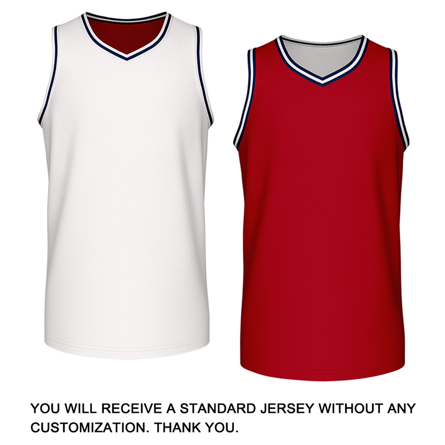 Custom Retro White & Red Reversible Basketball Jersey | Personalized Team Jersey | Vosoli