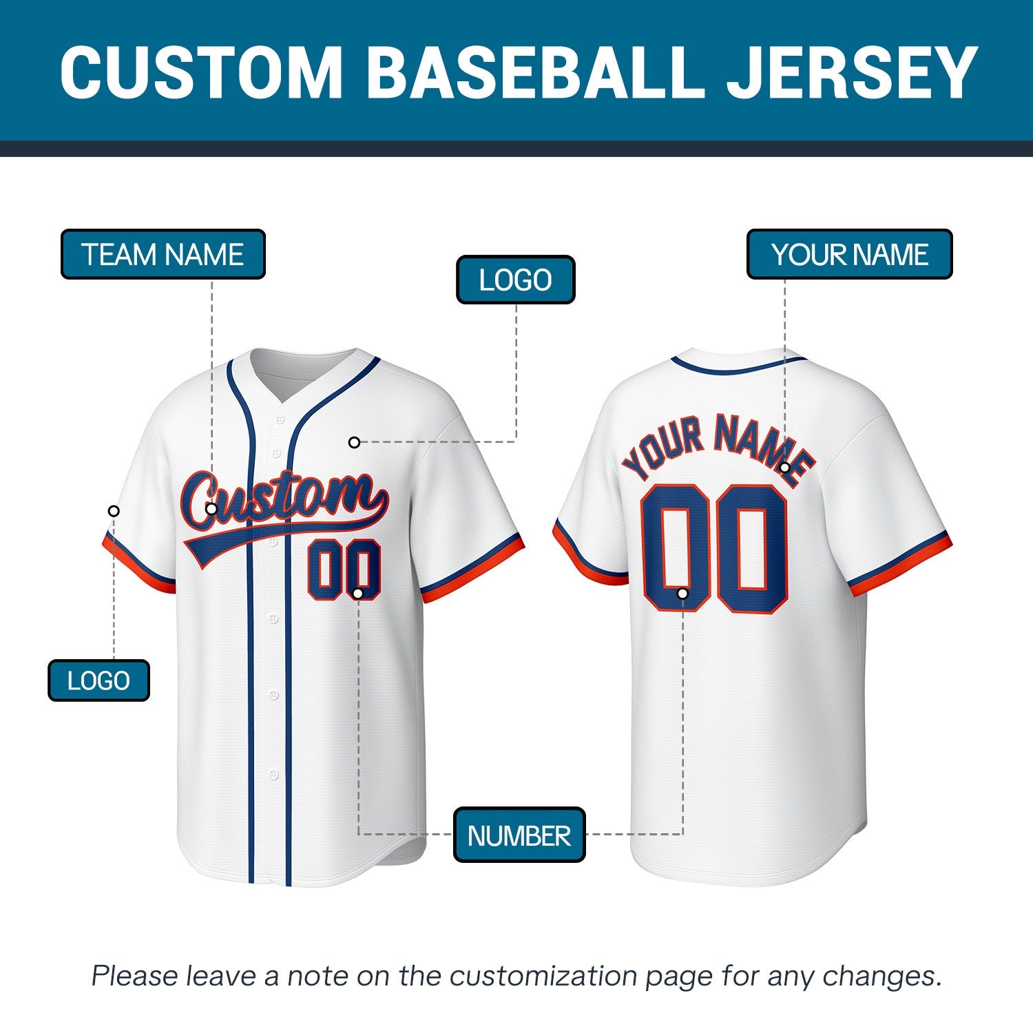 Custom White Stitched Baseball Jersey | Personalized Name & Number | Team Uniform
