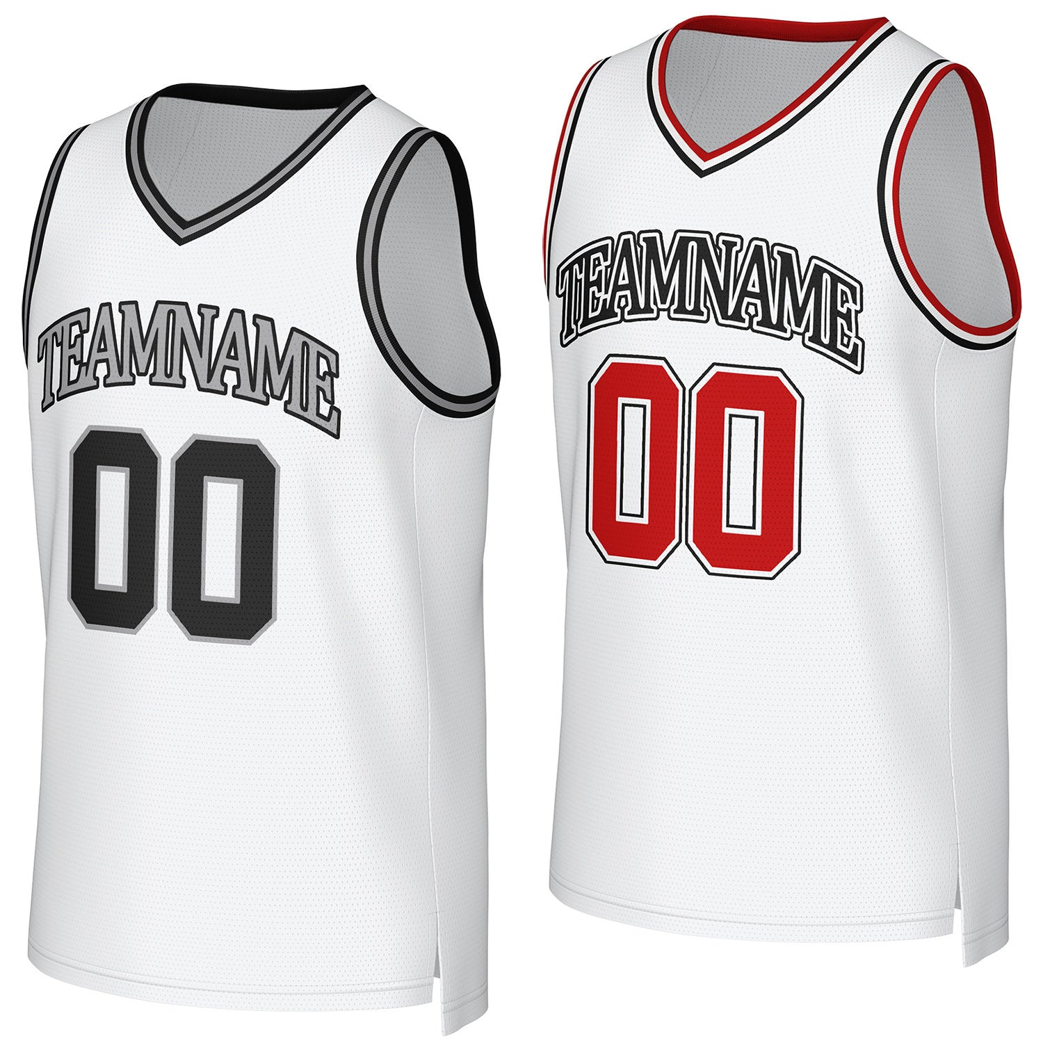 Custom White Two-Tone Reversible Basketball Jersey | Personalized Team Uniform