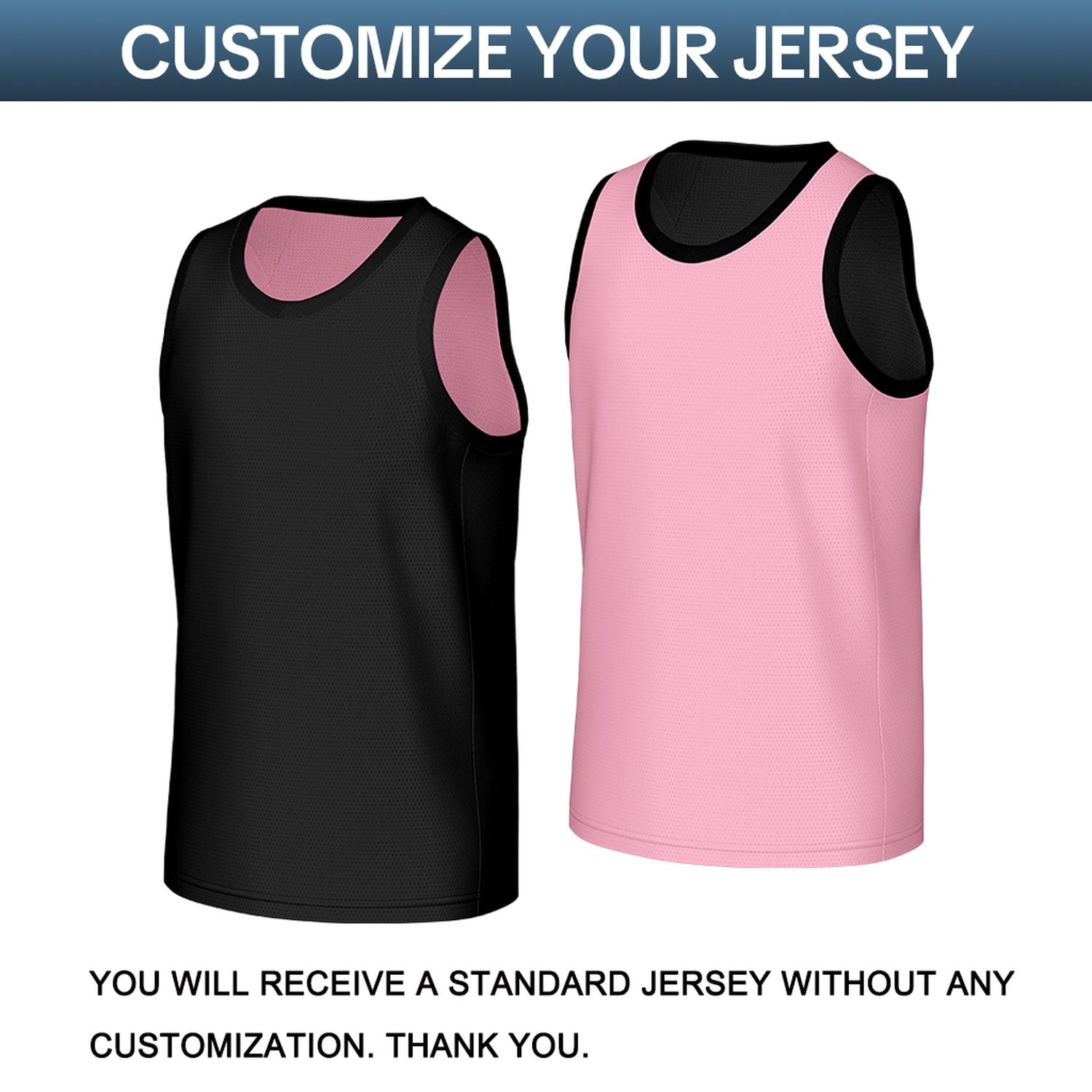 Custom Black & Pink Reversible Basketball Jersey | Personalized Sleeveless Mesh Top for Men Women Youth