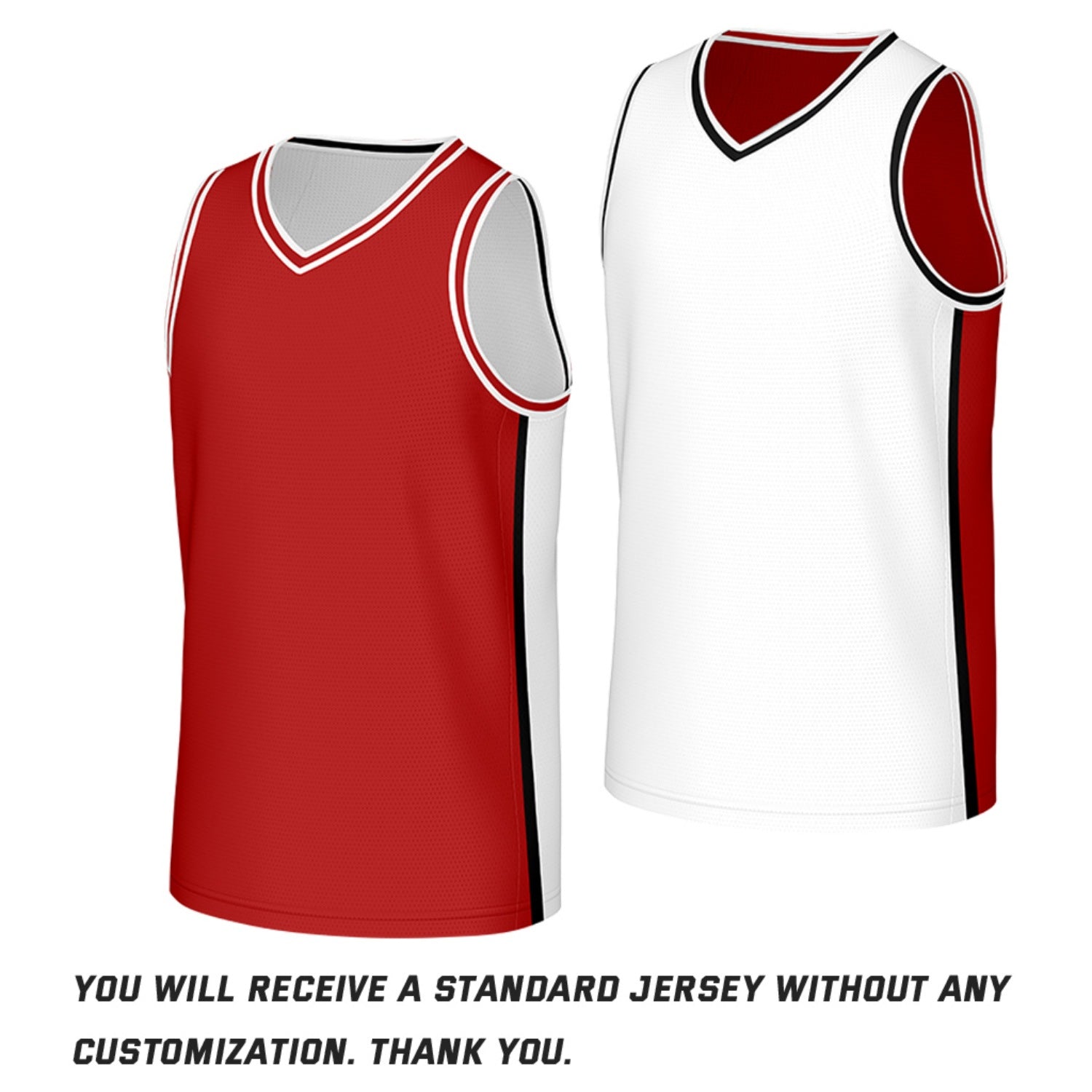 Custom Red & White Reversible Basketball Jersey | Personalized Team Jerseys with Name Number Logo