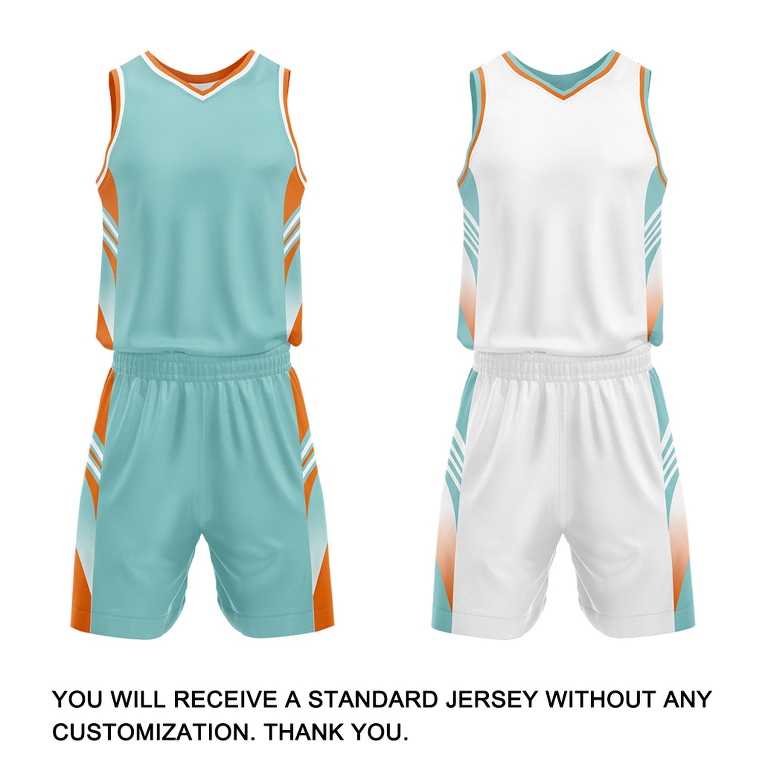 Custom Mint & White Reversible Basketball Uniform Set | Personalized Team Jersey Kit