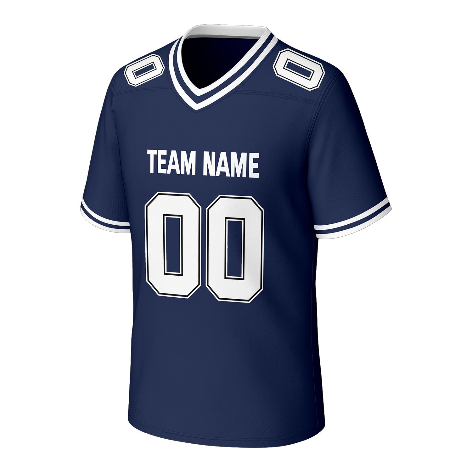 Custom Navy & White Football Jersey | Personalized Football Team Uniform Top