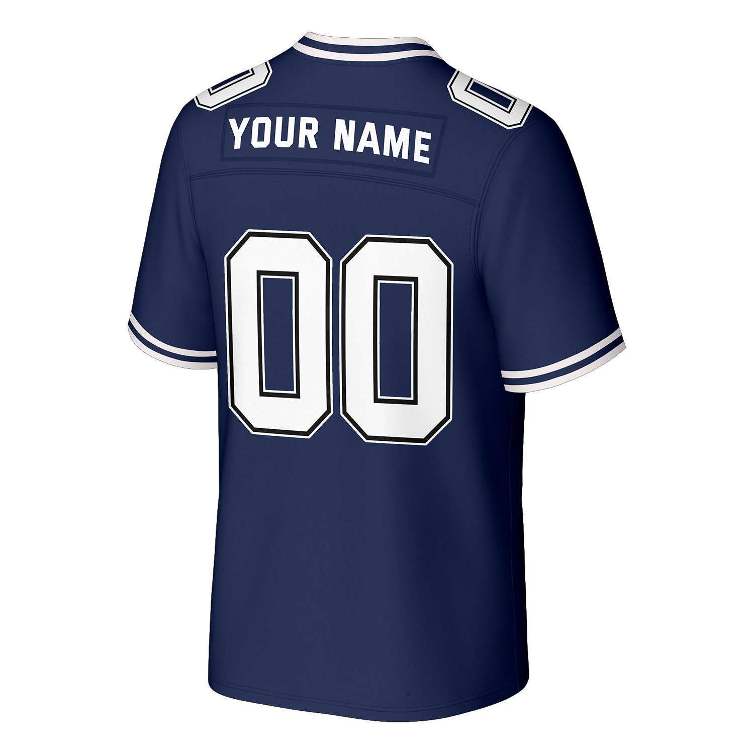 Custom Navy & White Football Jersey | Personalized Football Team Uniform Top