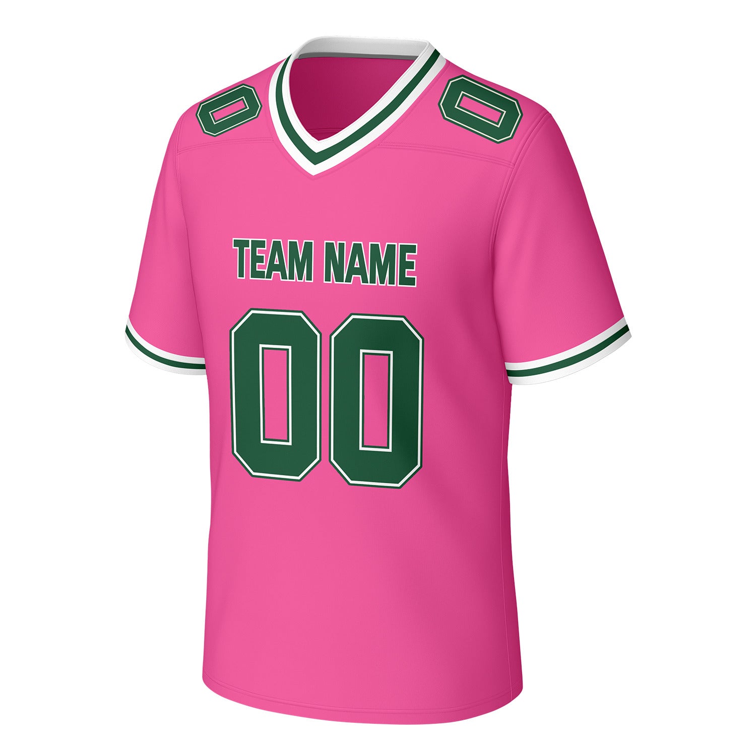 Custom Pink & Green Football Jersey | Personalized Football Team Uniform Top