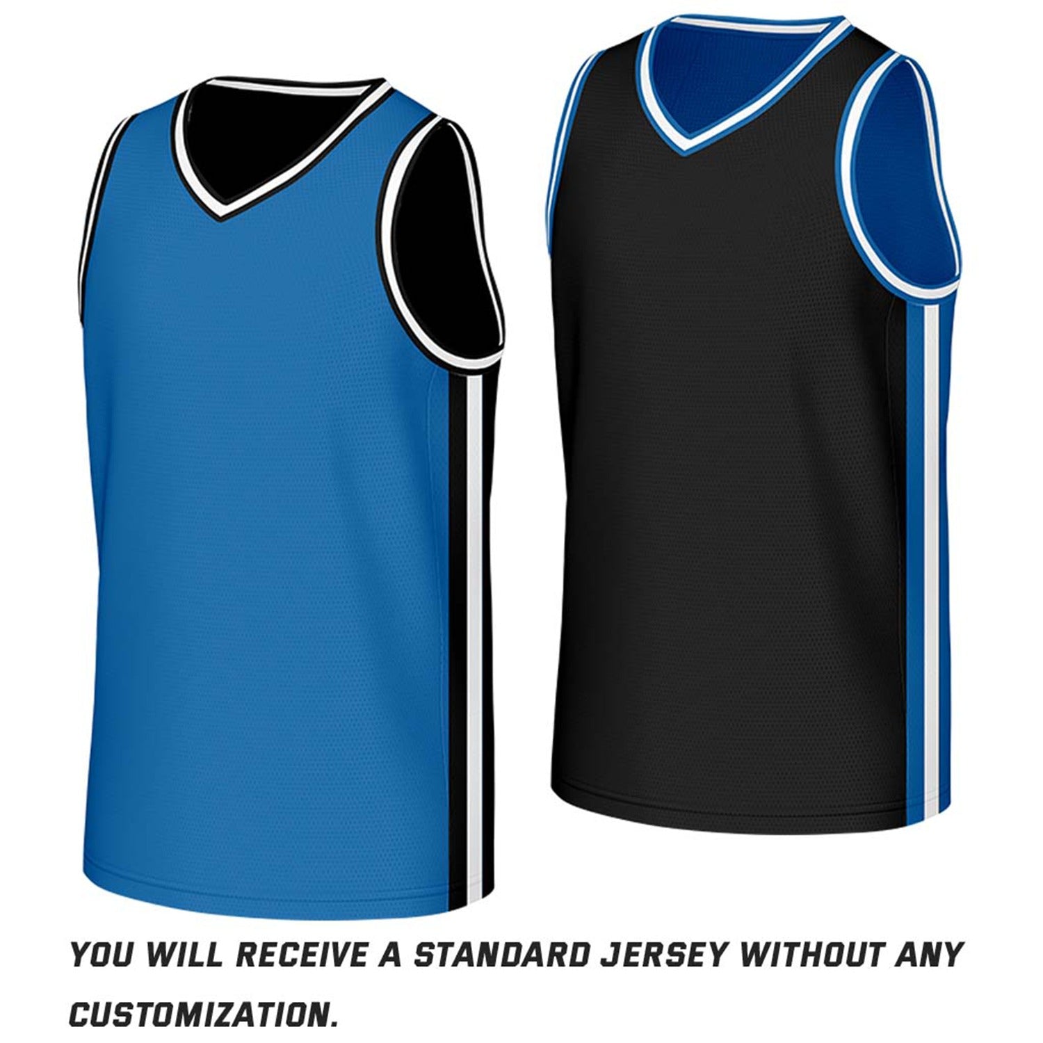 Custom Royal Blue & Black Reversible Basketball Jersey | Personalized Name Number Mesh Sports Jersey