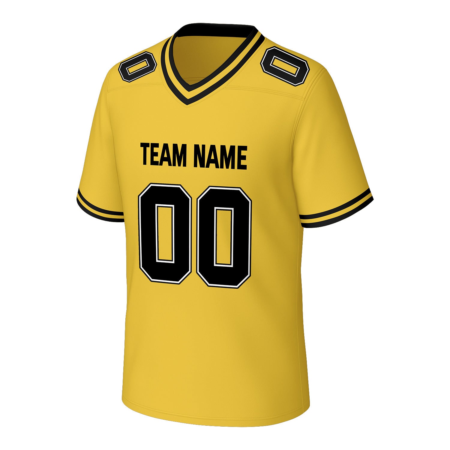 Custom Yellow & Black Football Jersey | Personalized Football Team Uniform Top