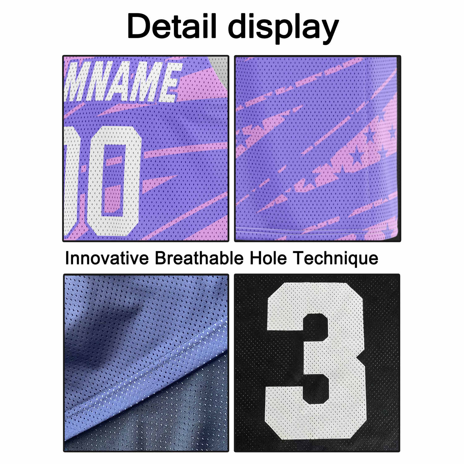 Custom Purple & Pink Star-Stripe Pattern Basketball Jersey - Personalized Team Name, Number & LOGO | Vosoli