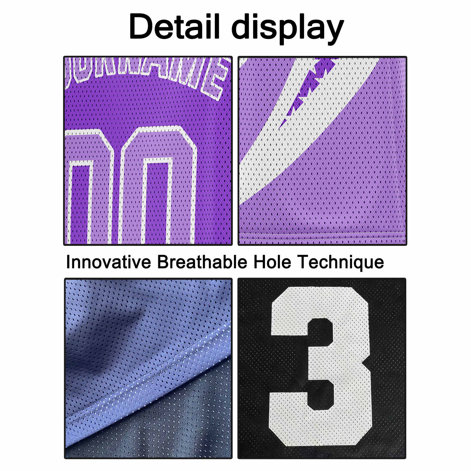 Custom Multi-Purple & White Lightning-Star Pattern Basketball Jersey - Personalized Team Name, Number & LOGO | Vosoli