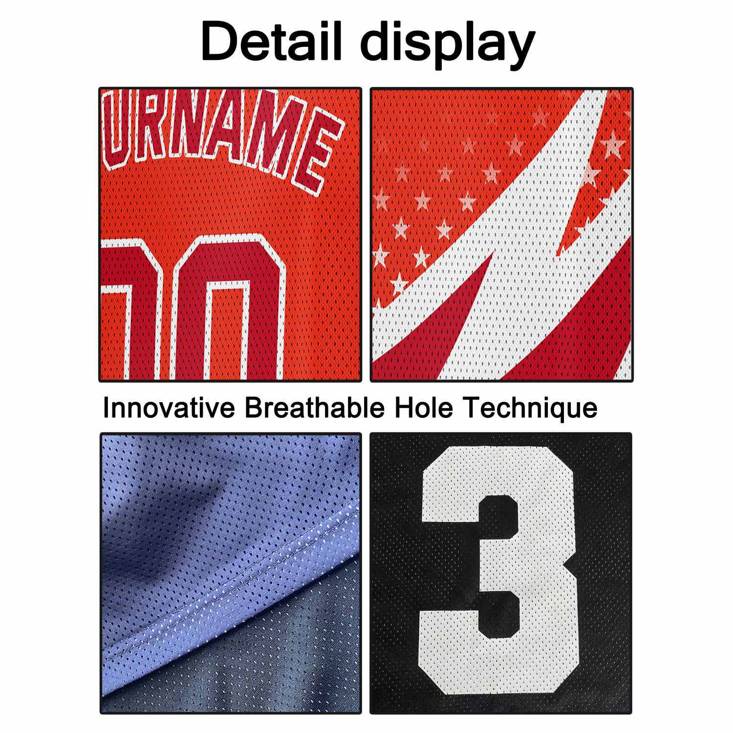 Custom Multi-Red & White Lightning-Star Pattern Basketball Jersey - Personalized Team Name, Number & LOGO | Vosoli