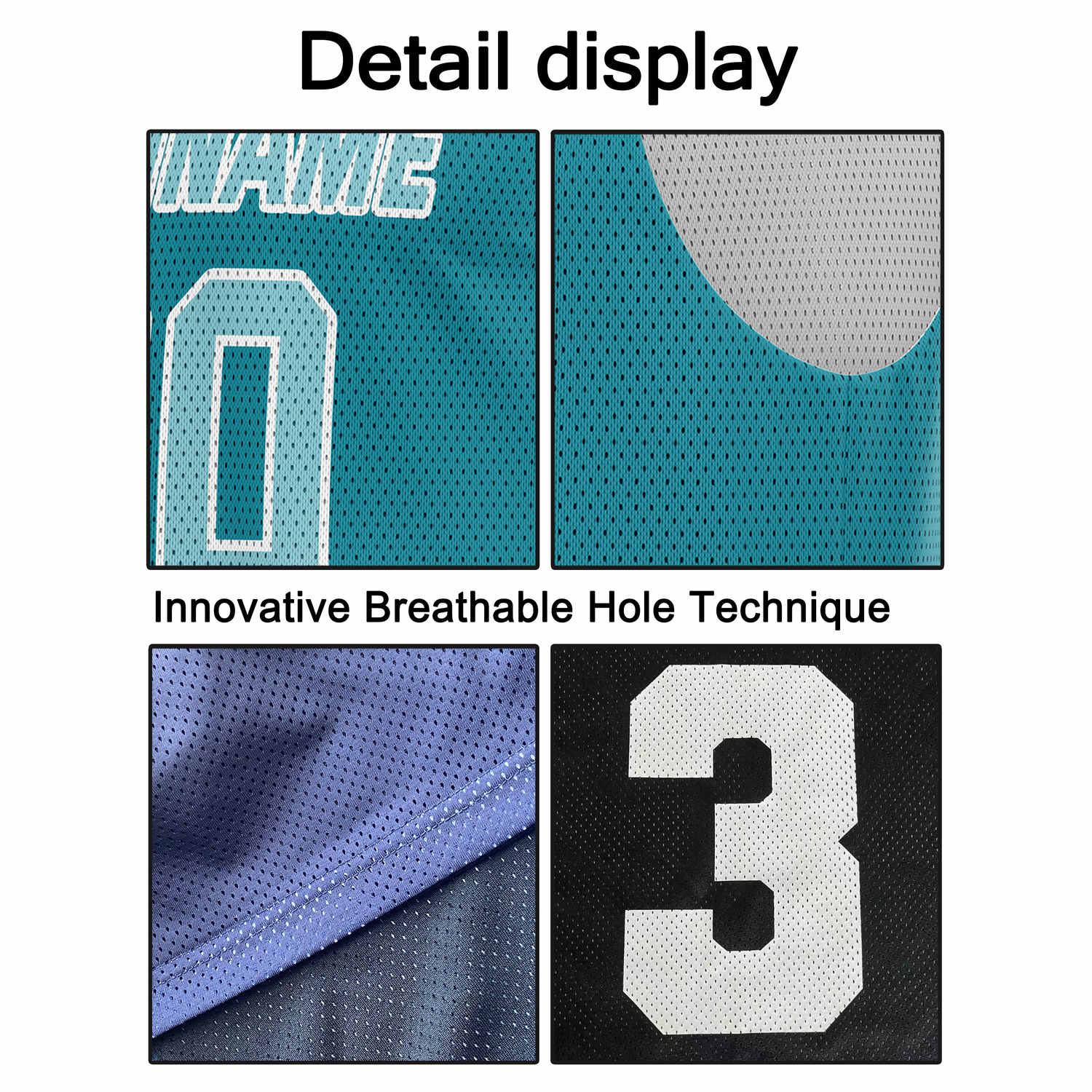 Custom Multi-Teal & White Lightning-Star Pattern Basketball Jersey - Personalized Team Name, Number & LOGO | Vosoli