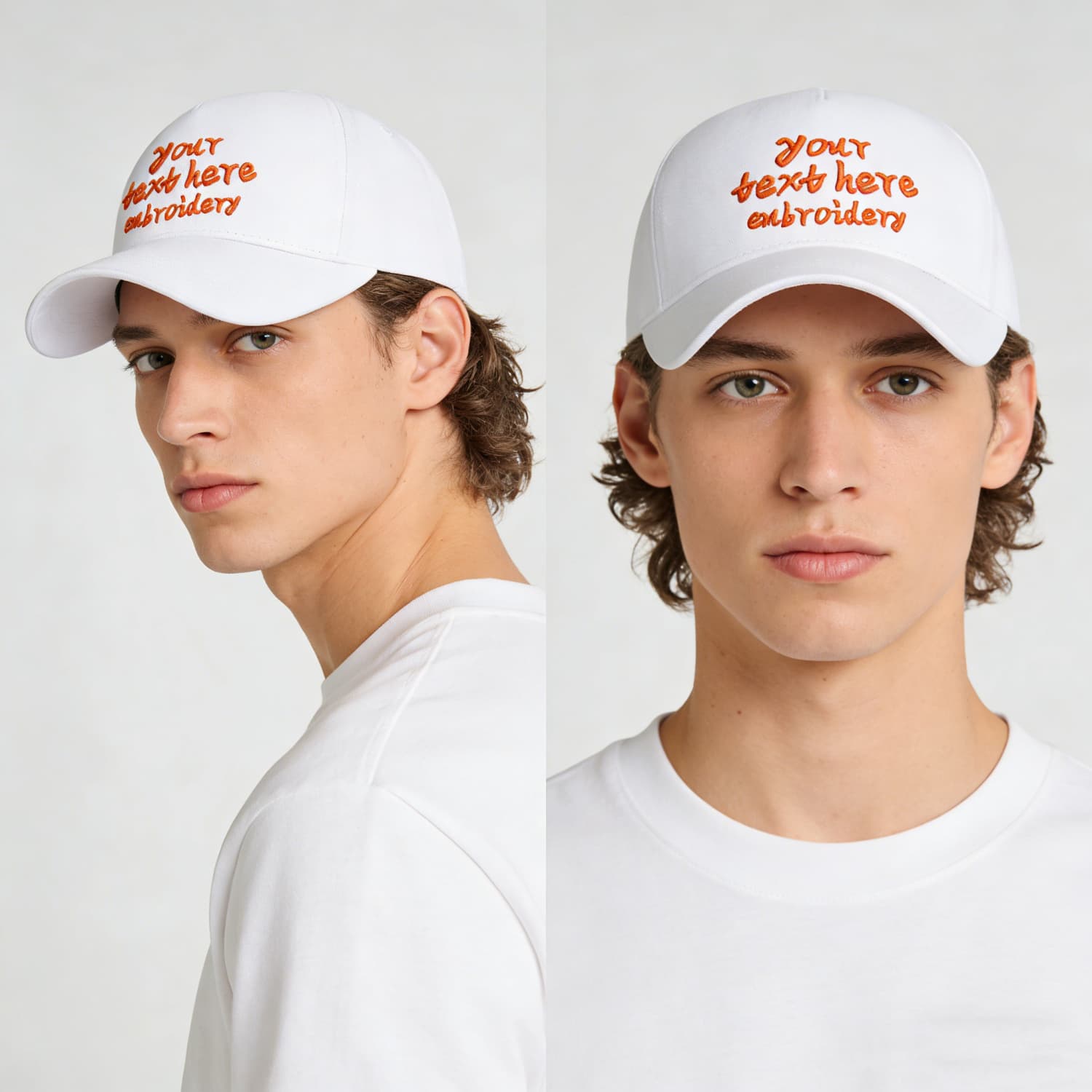 Vosoli Custom Embroidered White Baseball Cap - Custom Personalized Hat