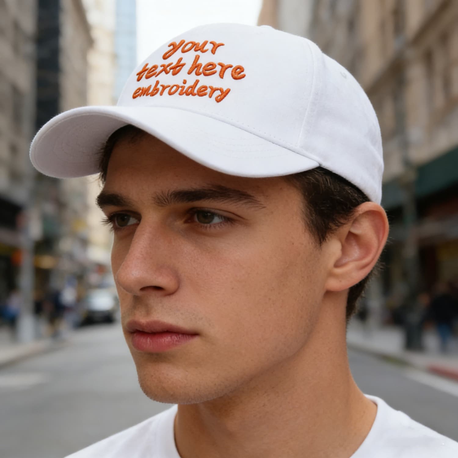 Vosoli Custom Embroidered White Baseball Cap - Custom Personalized Hat