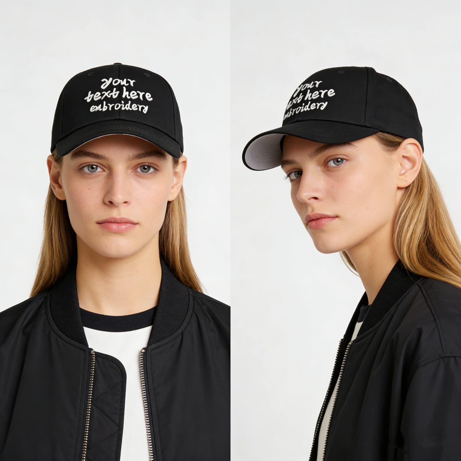 Vosoli Black Baseball Cap - Team Custom Embroider or Print Personalized Hat