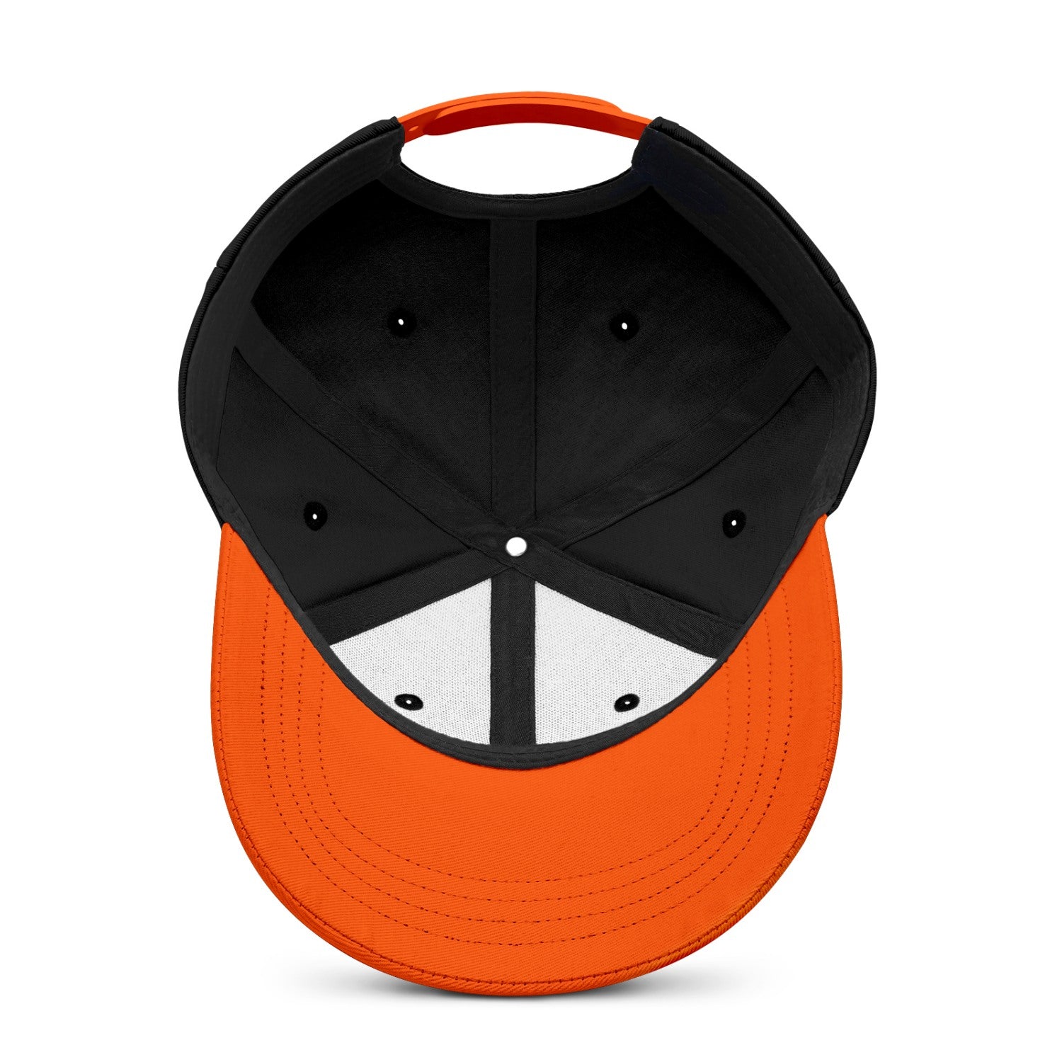 Vosoli Black Orange Two-Tone Baseball Cap - Unisex Custom 3D Embroidery or Print