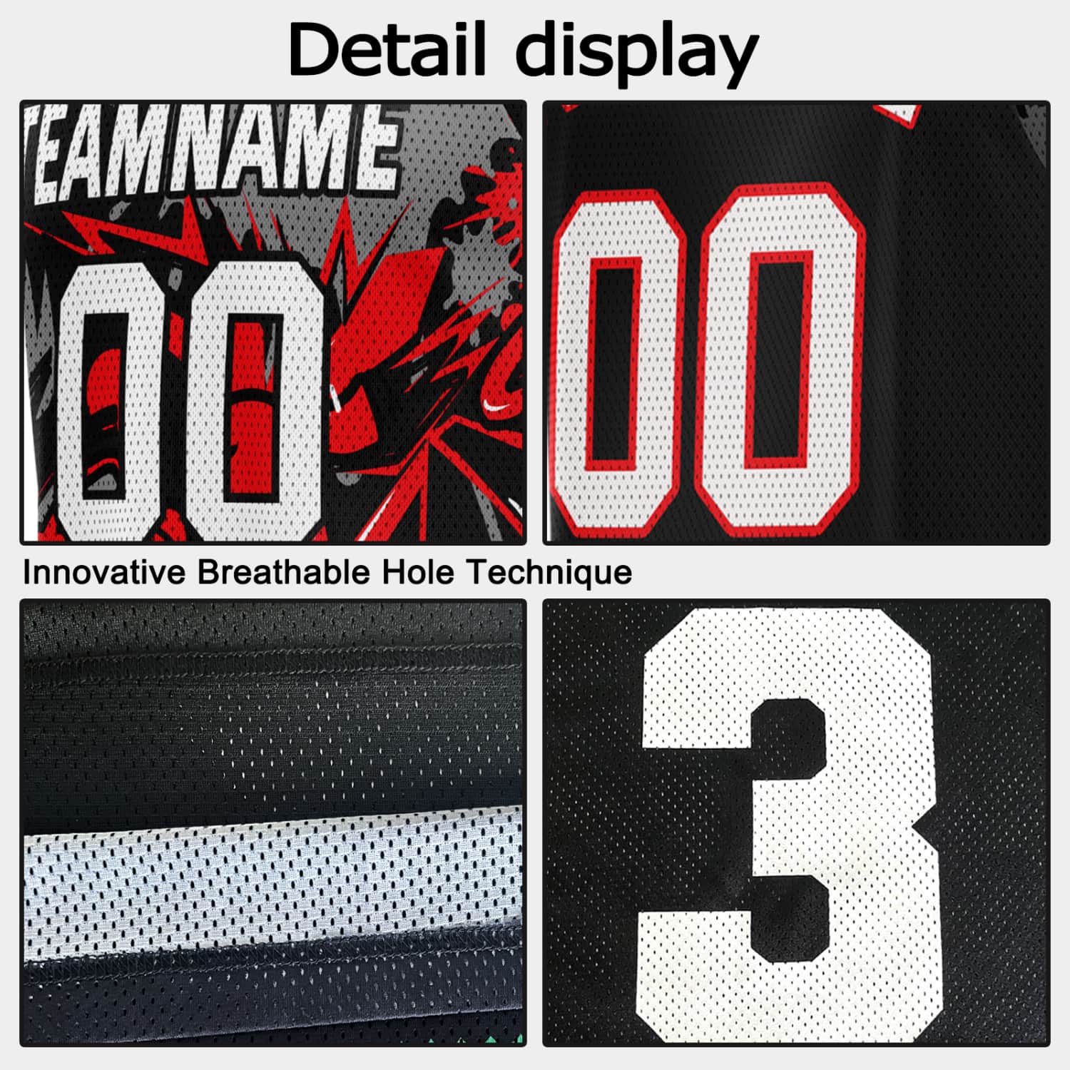 Custom Reversible Basketball Jersey for Individuals & Teams – Black Red Graffiti | Vosoli