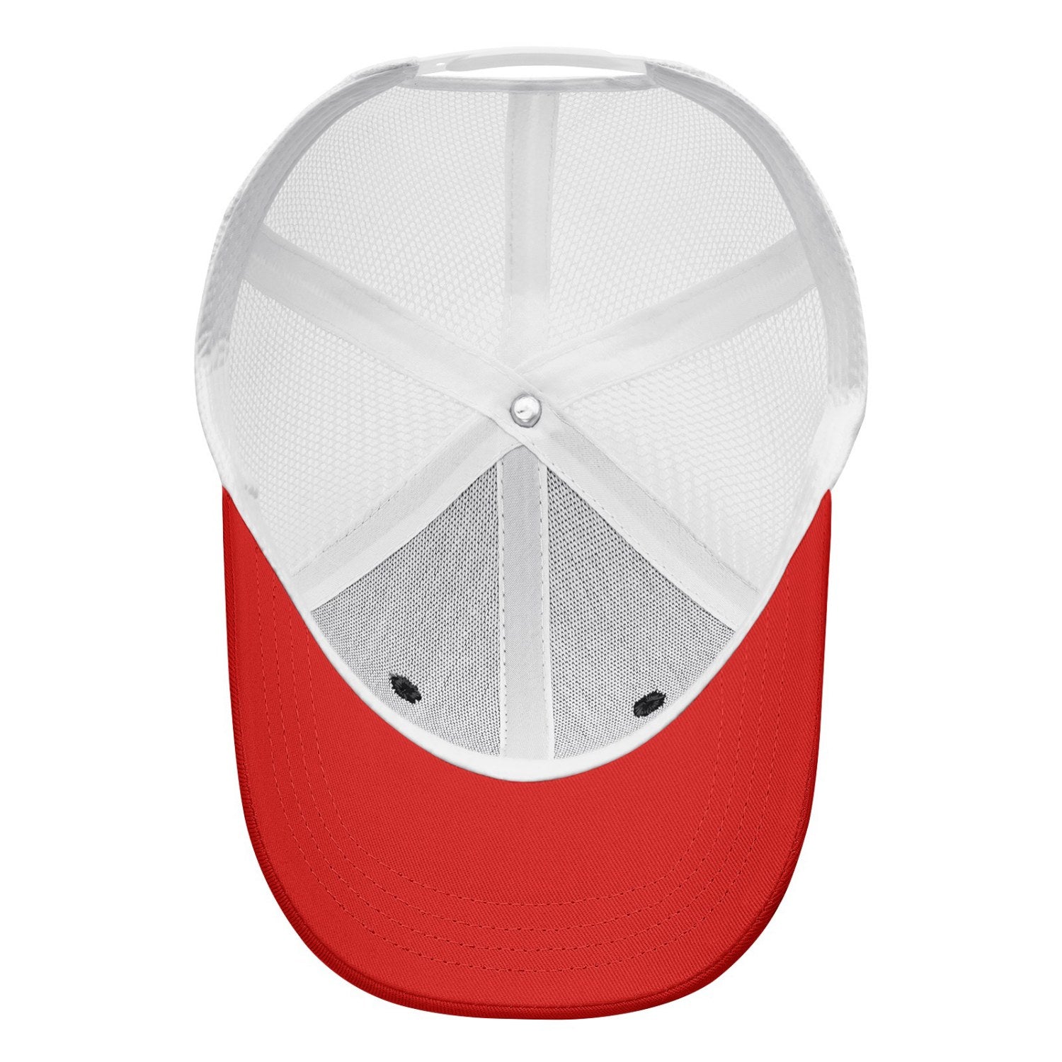 Vosoli Black & Red Two-Tone Baseball Trucker Hat - Unisex Custom 3D Embroidery or Print