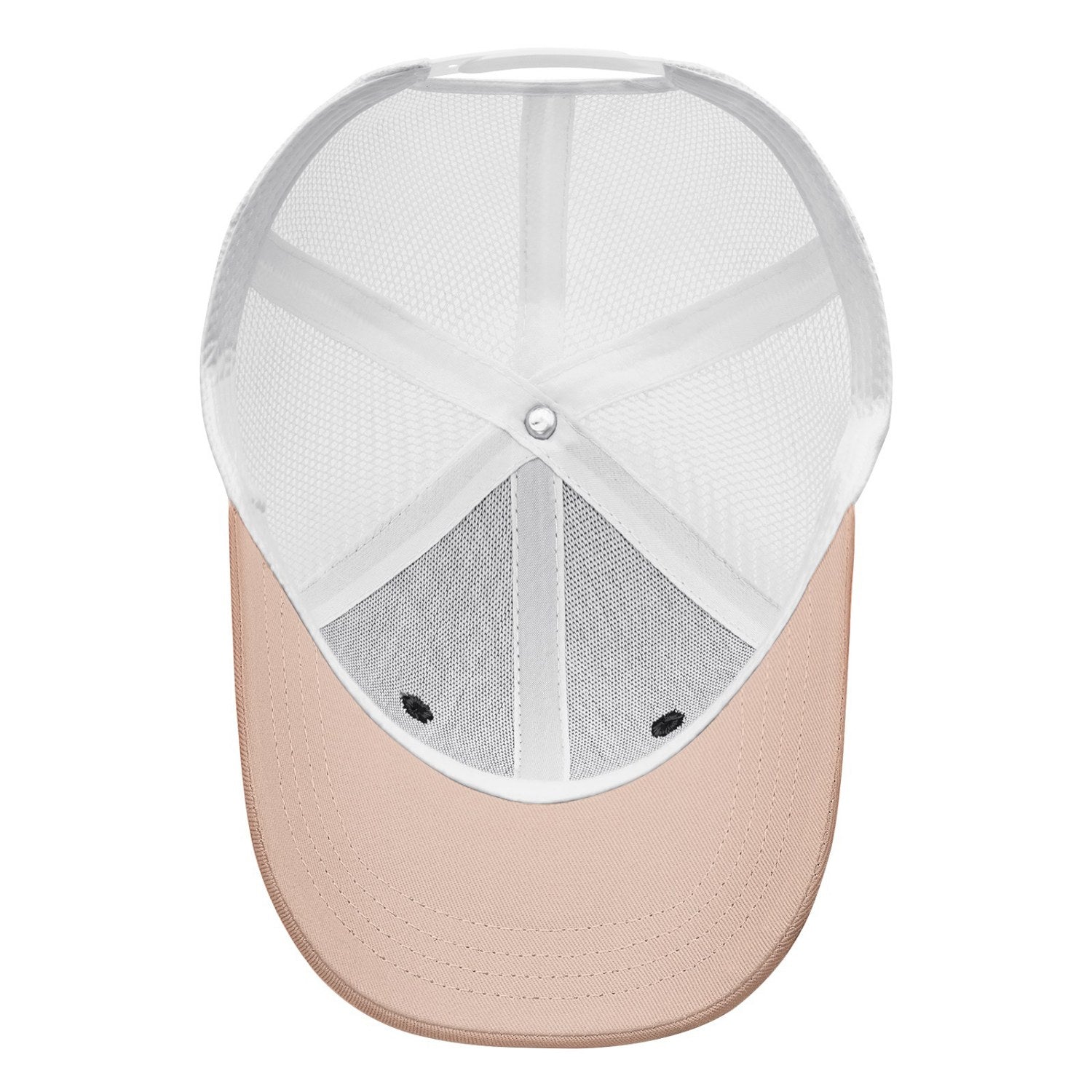 Vosoli Black & Sand Two-Tone Baseball Trucker Hat - Unisex Custom 3D Embroidery or Print
