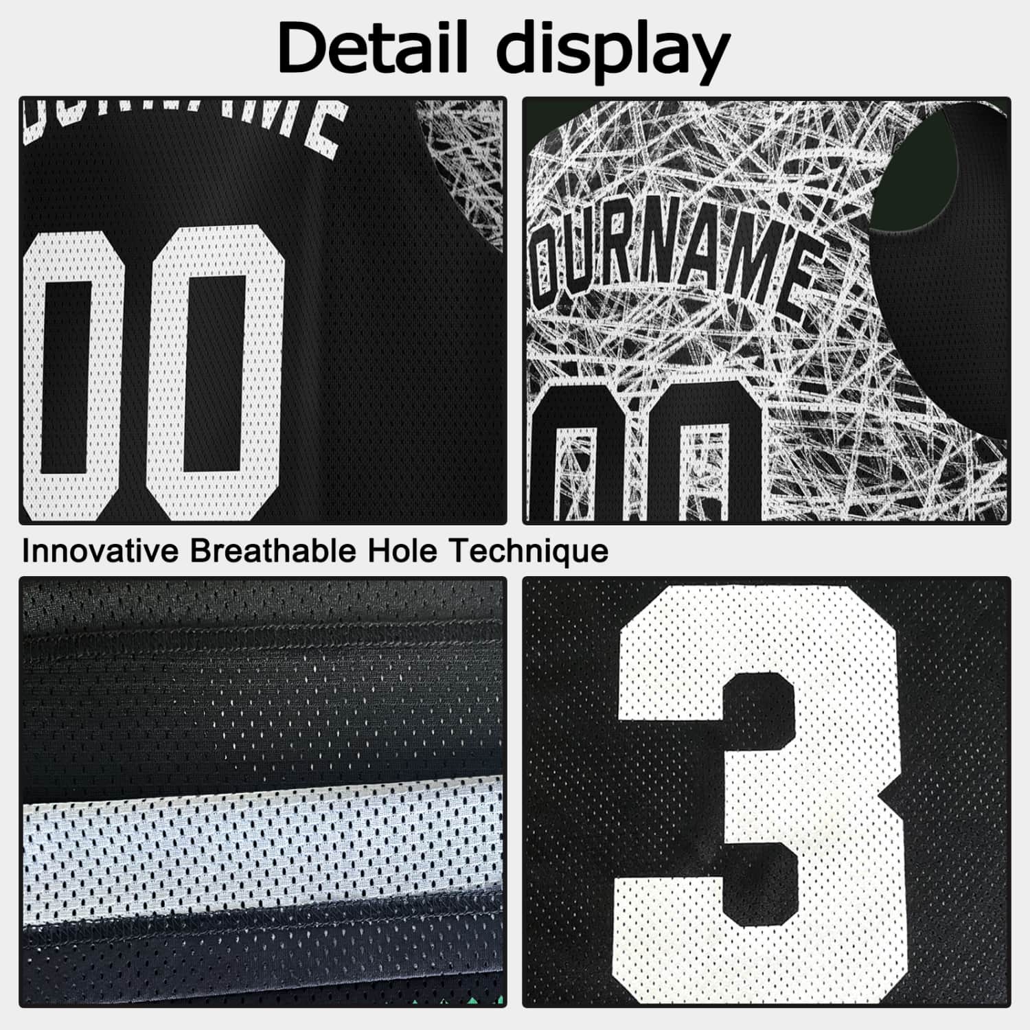 Custom Reversible Basketball Jersey for Individuals & Teams – Black White Abstract Streak | Vosoli
