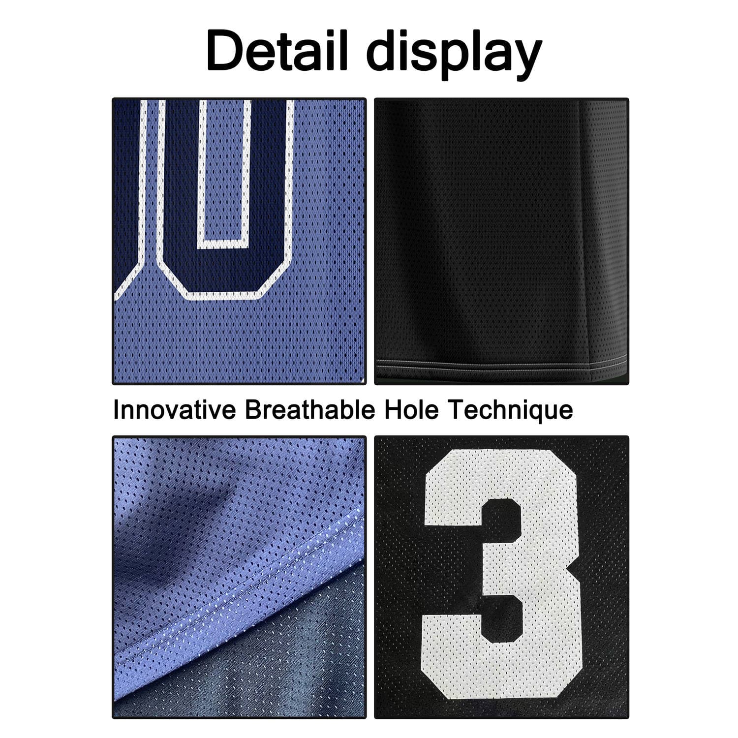 Custom Reversible Basketball Jersey for Individuals & Teams – Blue Black White Star Stripe | Vosoli