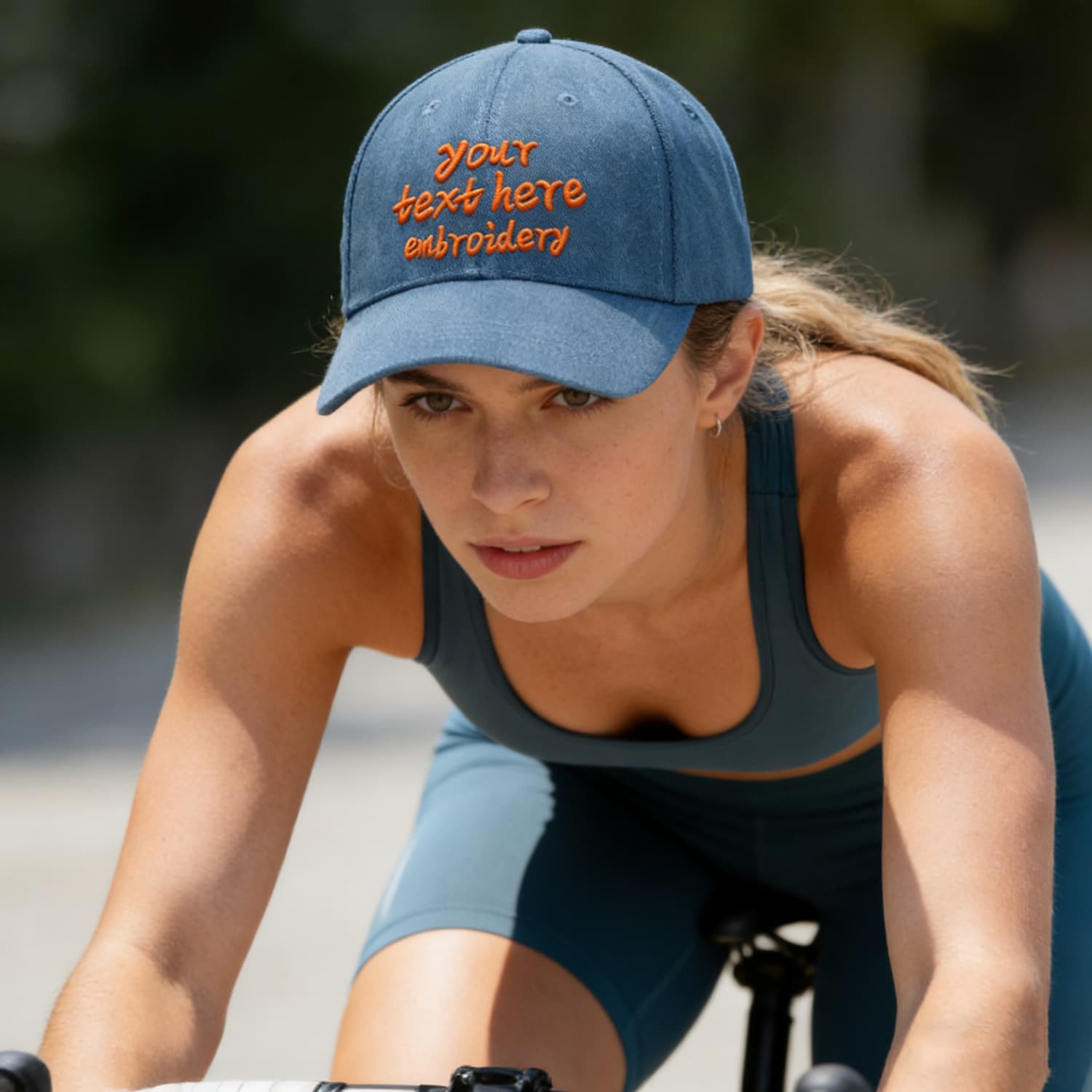 Vosoli Blue Denim Baseball Cap - Team Custom Embroider or Print Personalized Hat
