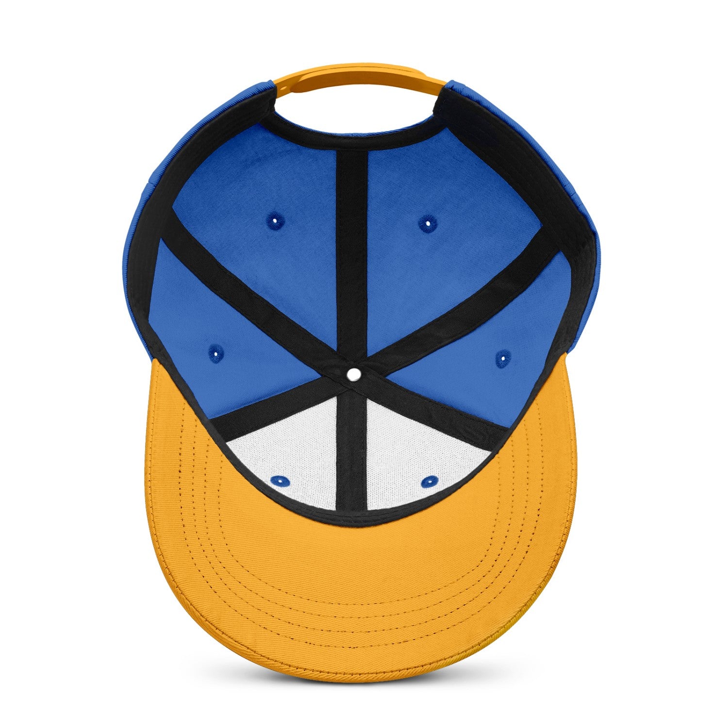 Vosoli Blue Gold Two-Tone Baseball Cap - Unisex Custom 3D Embroidery or Print