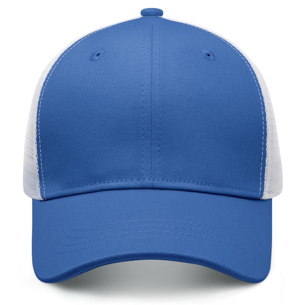 Vosoli Blue White Mesh Trucker Cap - Custom Embroidered Personalized Hat