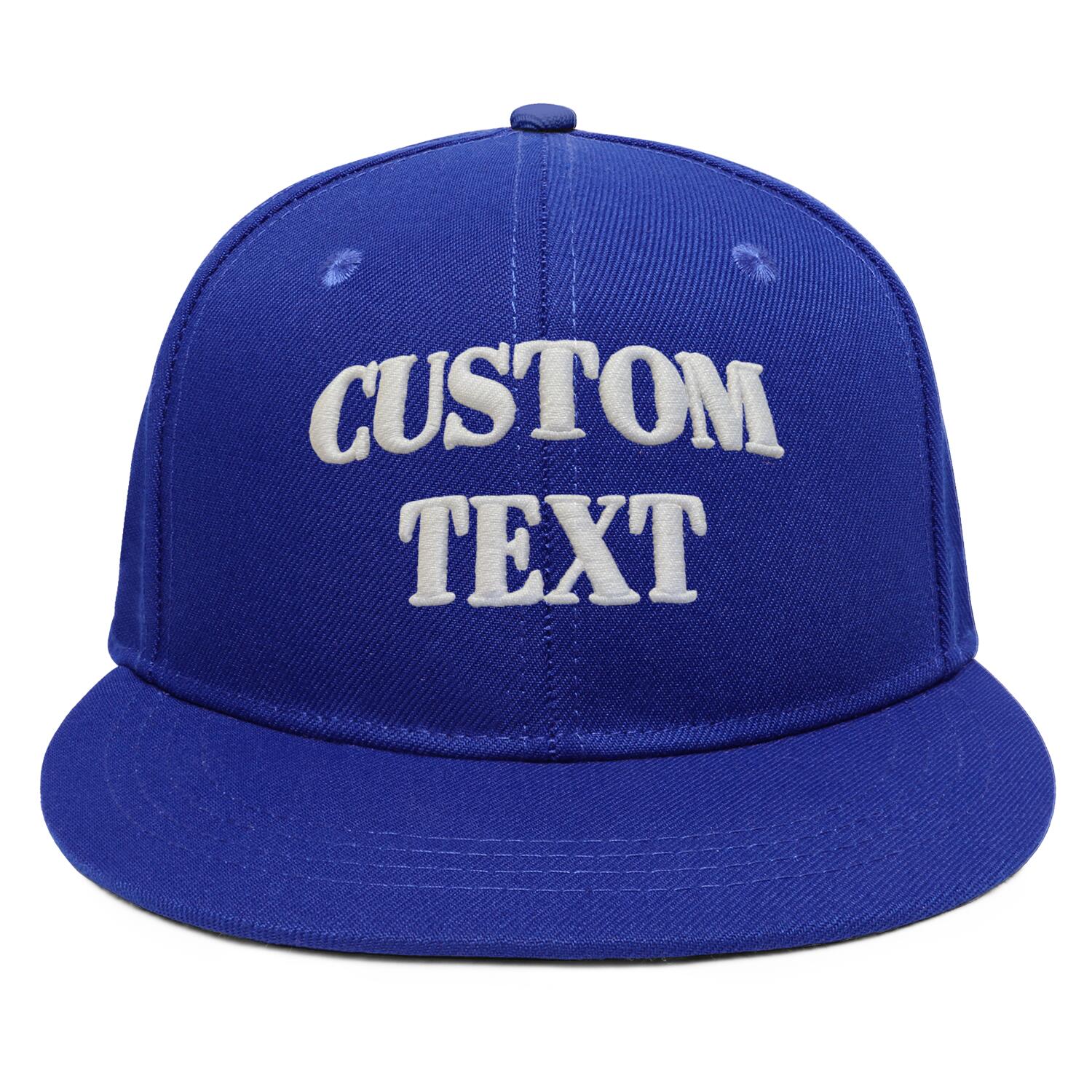Vosoli Royal Blue Unisex Flat Brim Cap - Team Custom 3D Embroidery or Print Personalized Hats